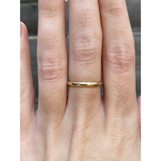 Vintage Solid 14k Yellow Gold Ring Band - Size 6.25