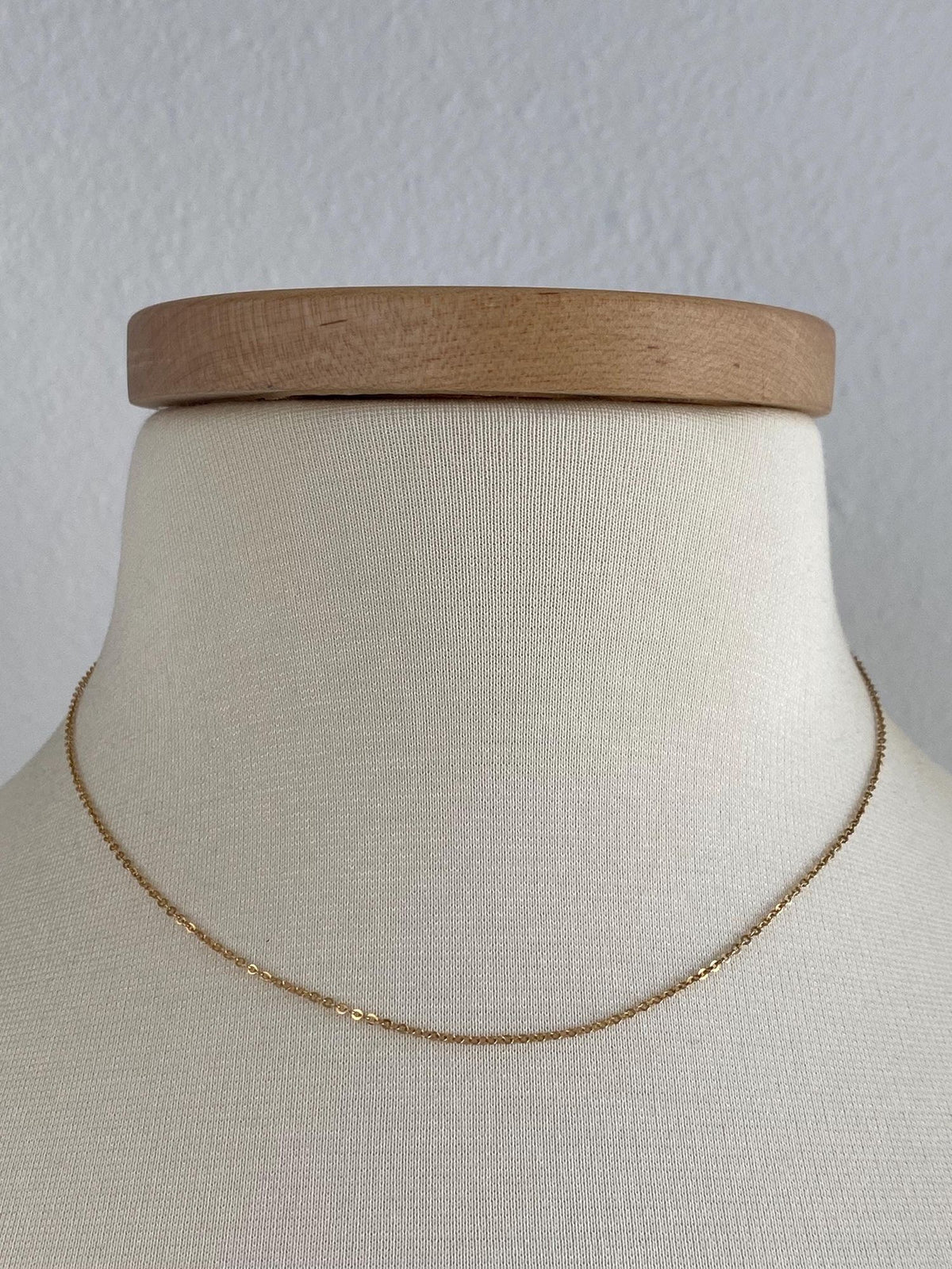 Vintage Solid 14k Yellow Gold Cable Chain Necklace - 16.25 inches