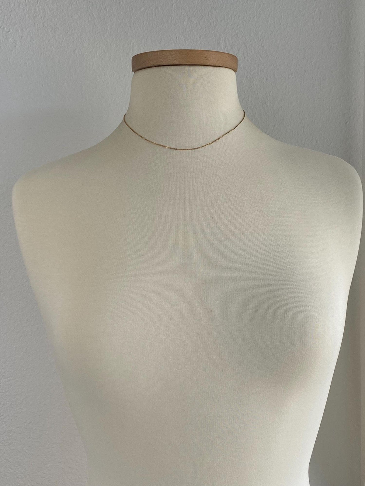 Vintage Solid 14k Yellow Gold Cable Chain Necklace - 16.25 inches