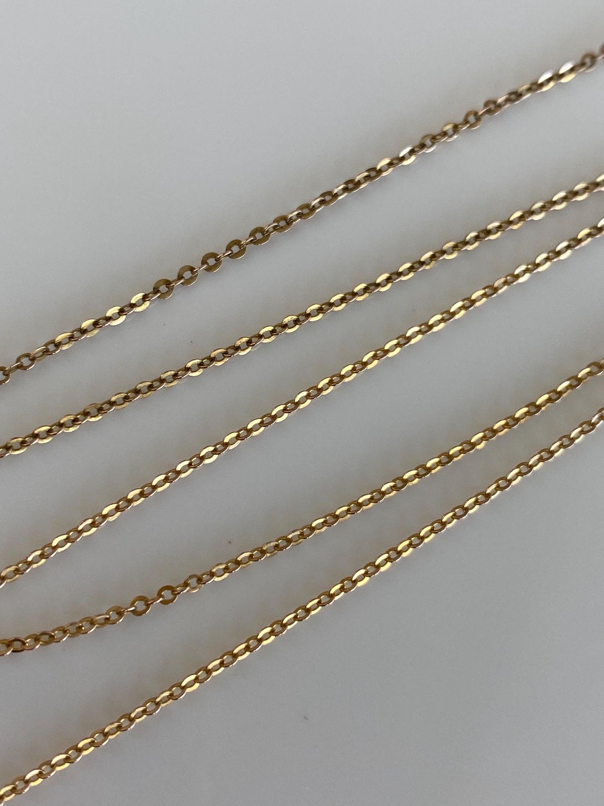 Vintage Solid 14k Yellow Gold Cable Chain Necklace - 16.25 inches