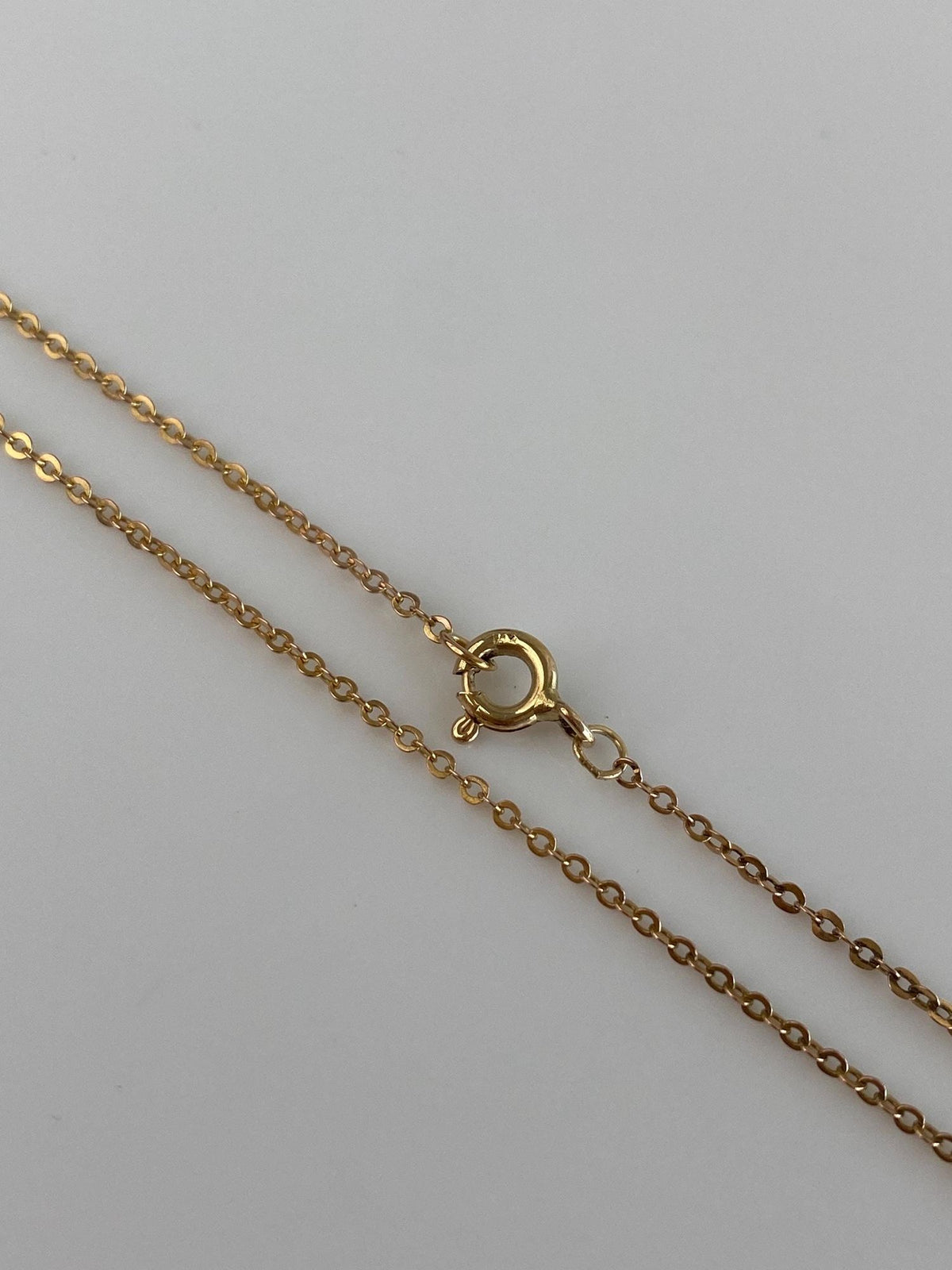 Vintage Solid 14k Yellow Gold Cable Chain Necklace - 16.25 inches