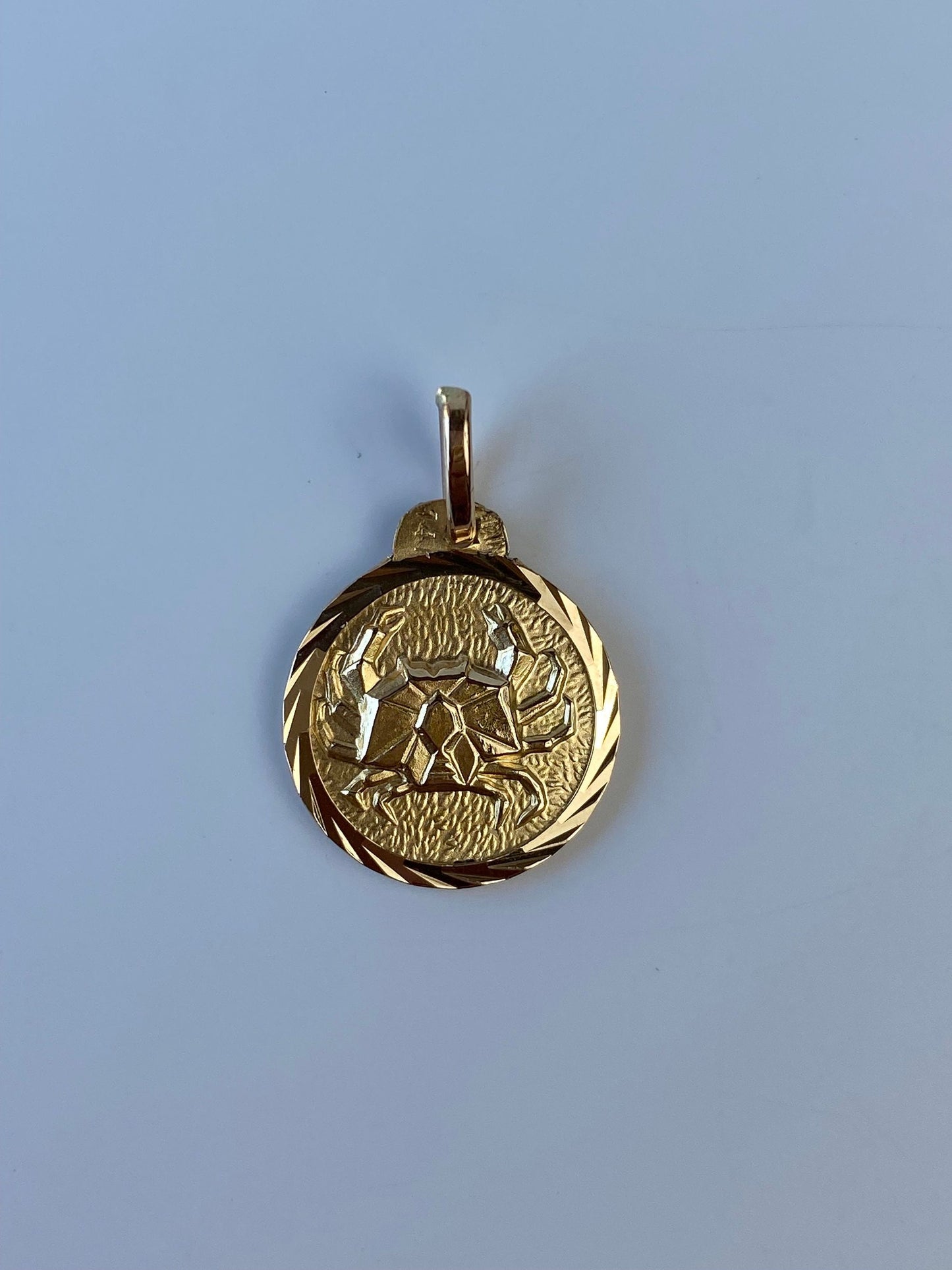 Vintage Solid 14k Yellow Gold Cancer Zodiac Charm