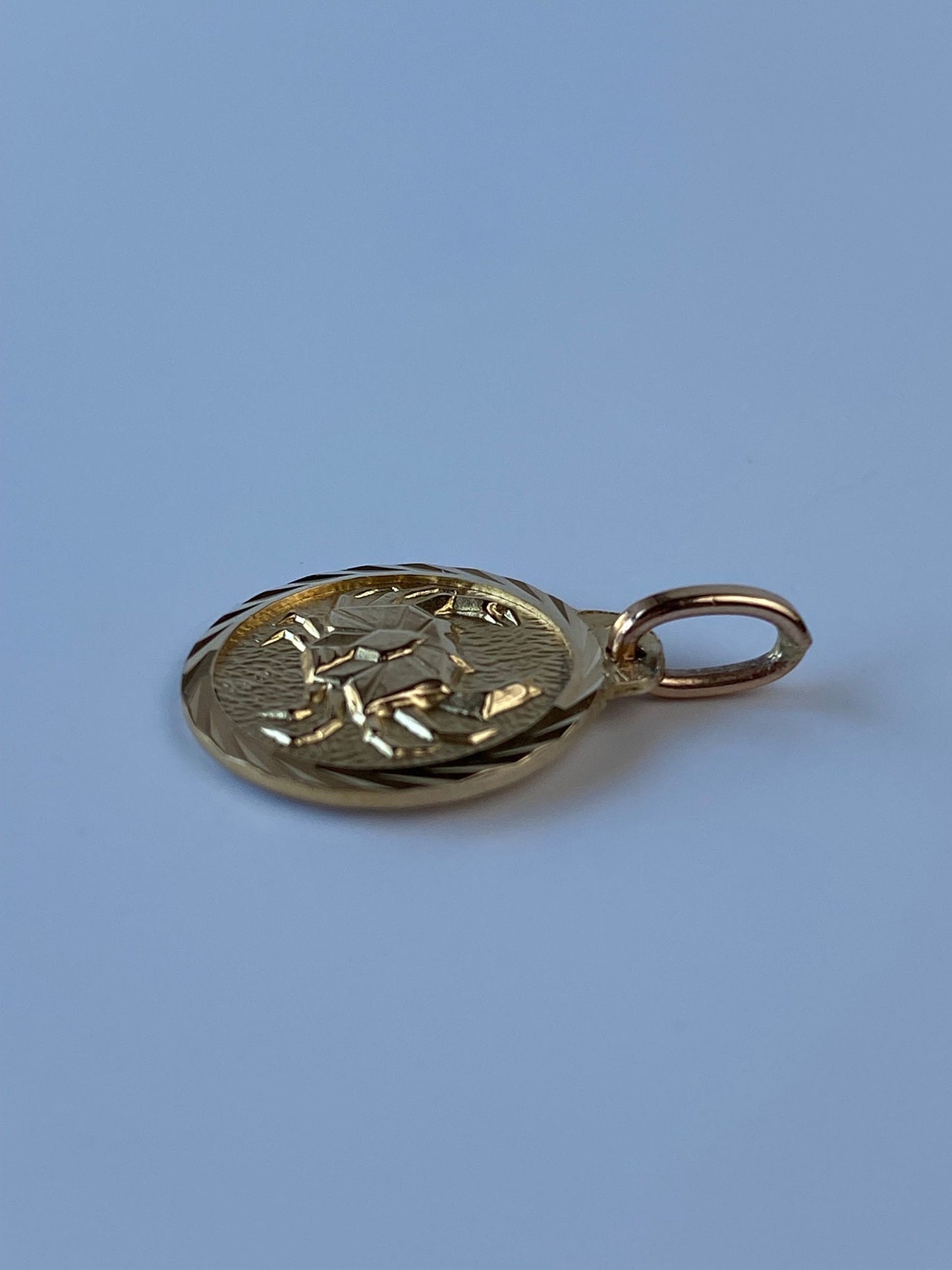 Vintage Solid 14k Yellow Gold Cancer Zodiac Charm