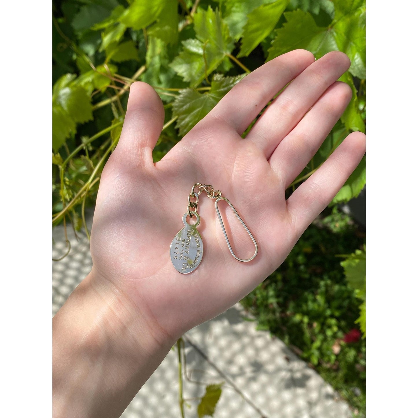 Tiffany & Co. Solid 14k Yellow Gold Key Chain Charm