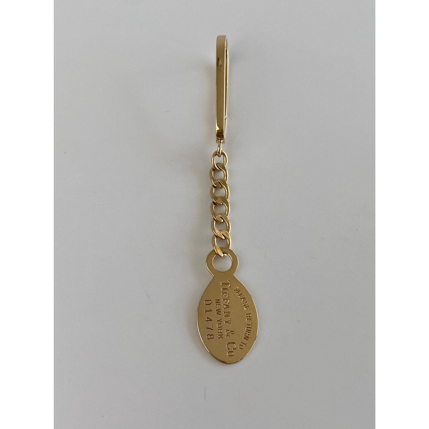 Tiffany & Co. Solid 14k Yellow Gold Key Chain Charm