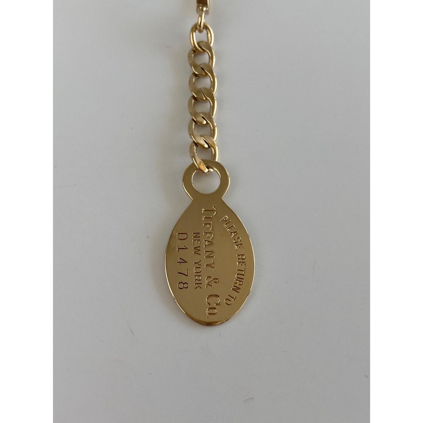 Tiffany & Co. Solid 14k Yellow Gold Key Chain Charm