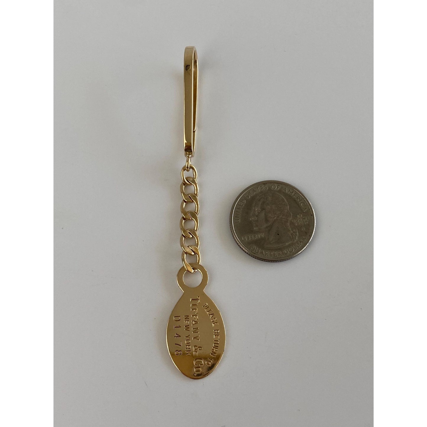 Tiffany & Co. Solid 14k Yellow Gold Key Chain Charm