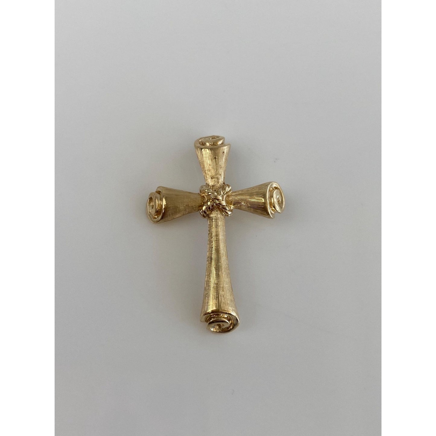 Vintage Solid 14k Yellow Gold Cross Slide Charm