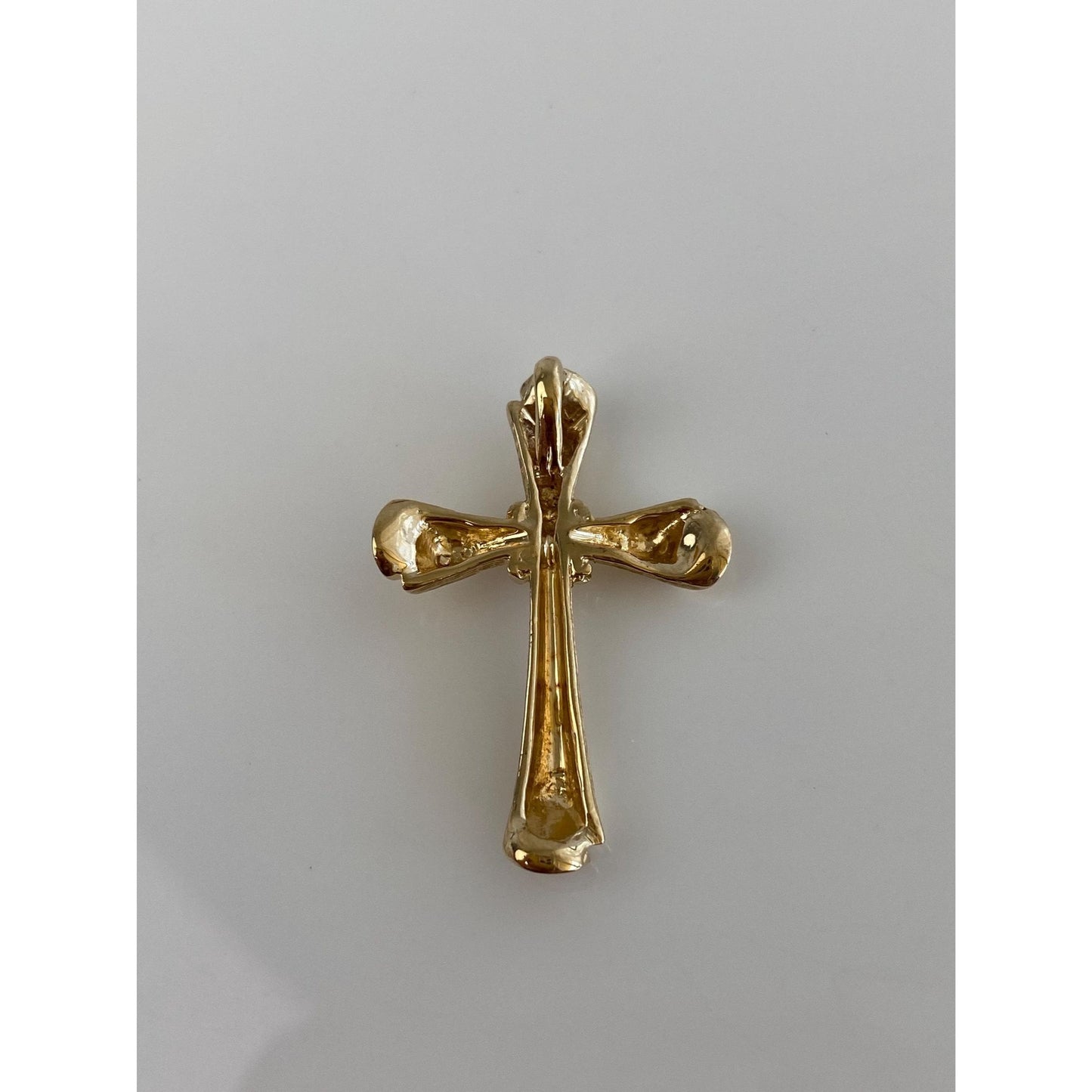 Vintage Solid 14k Yellow Gold Cross Slide Charm