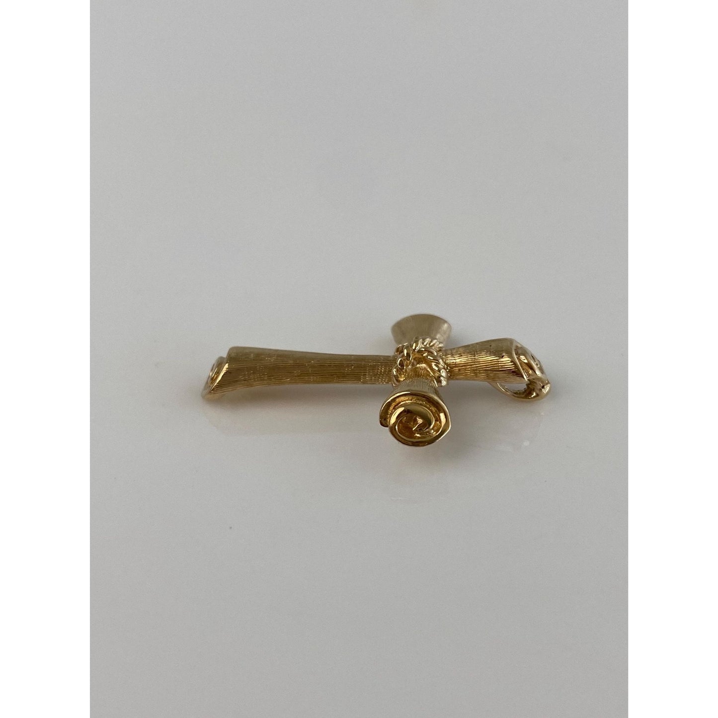 Vintage Solid 14k Yellow Gold Cross Slide Charm