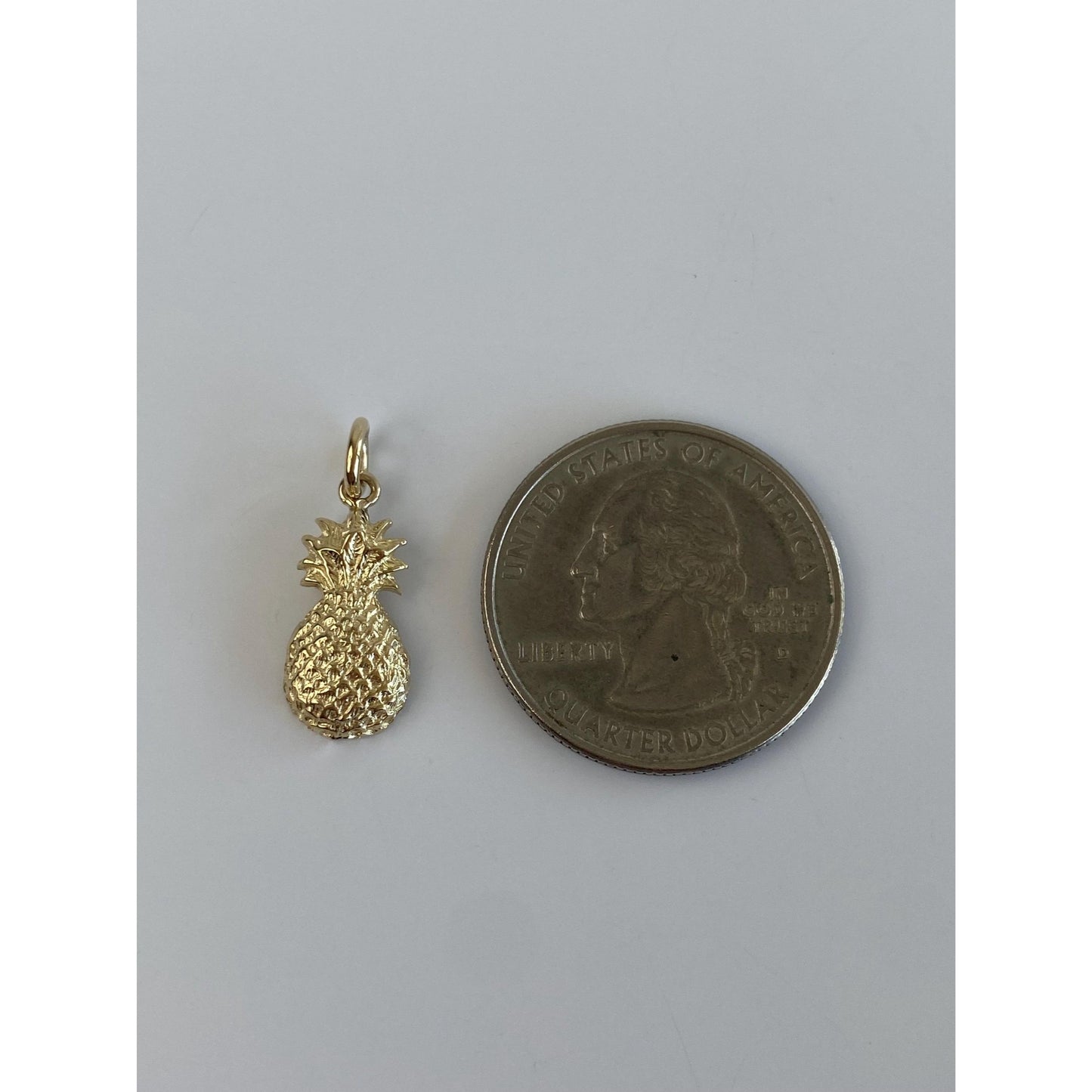 Vintage Solid 14k Yellow Gold Pineapple Charm