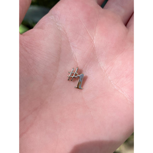 Vintage Solid 14k Yellow Gold '#1' Charm