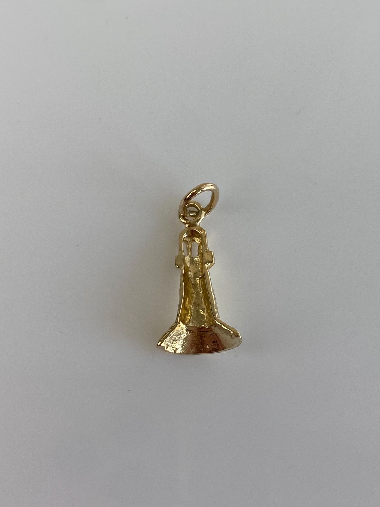 Vintage Solid 14k Yellow Gold Lighthouse Charm