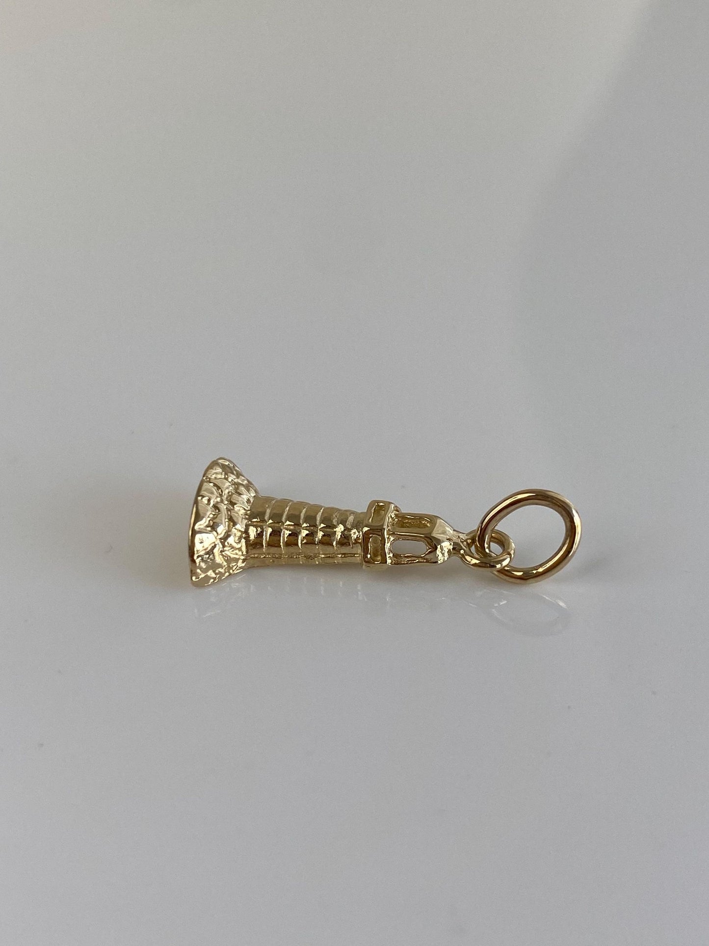 Vintage Solid 14k Yellow Gold Lighthouse Charm