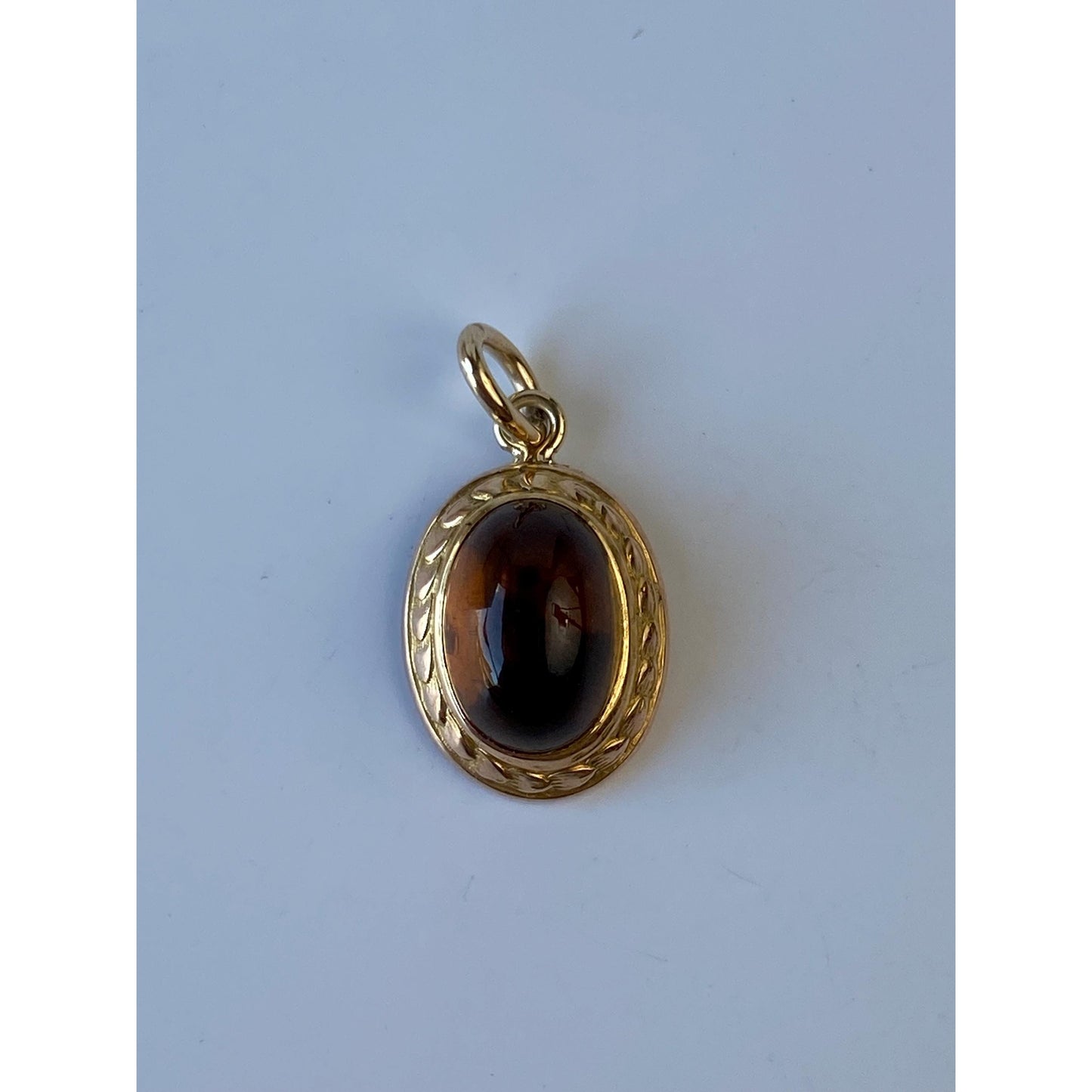 Vintage Solid 10k Yellow Gold Citrine Stick Pin Conversion Charm