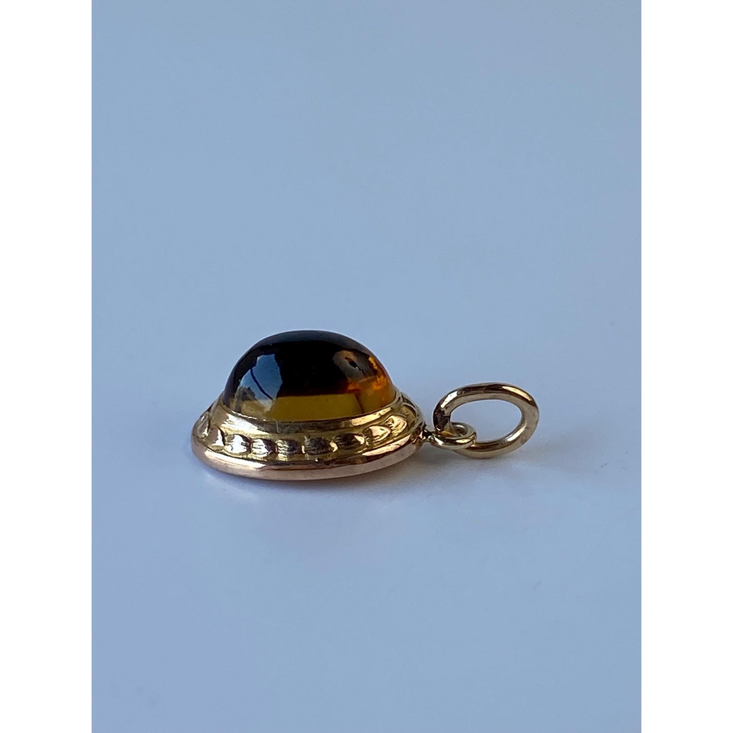 Vintage Solid 10k Yellow Gold Citrine Stick Pin Conversion Charm