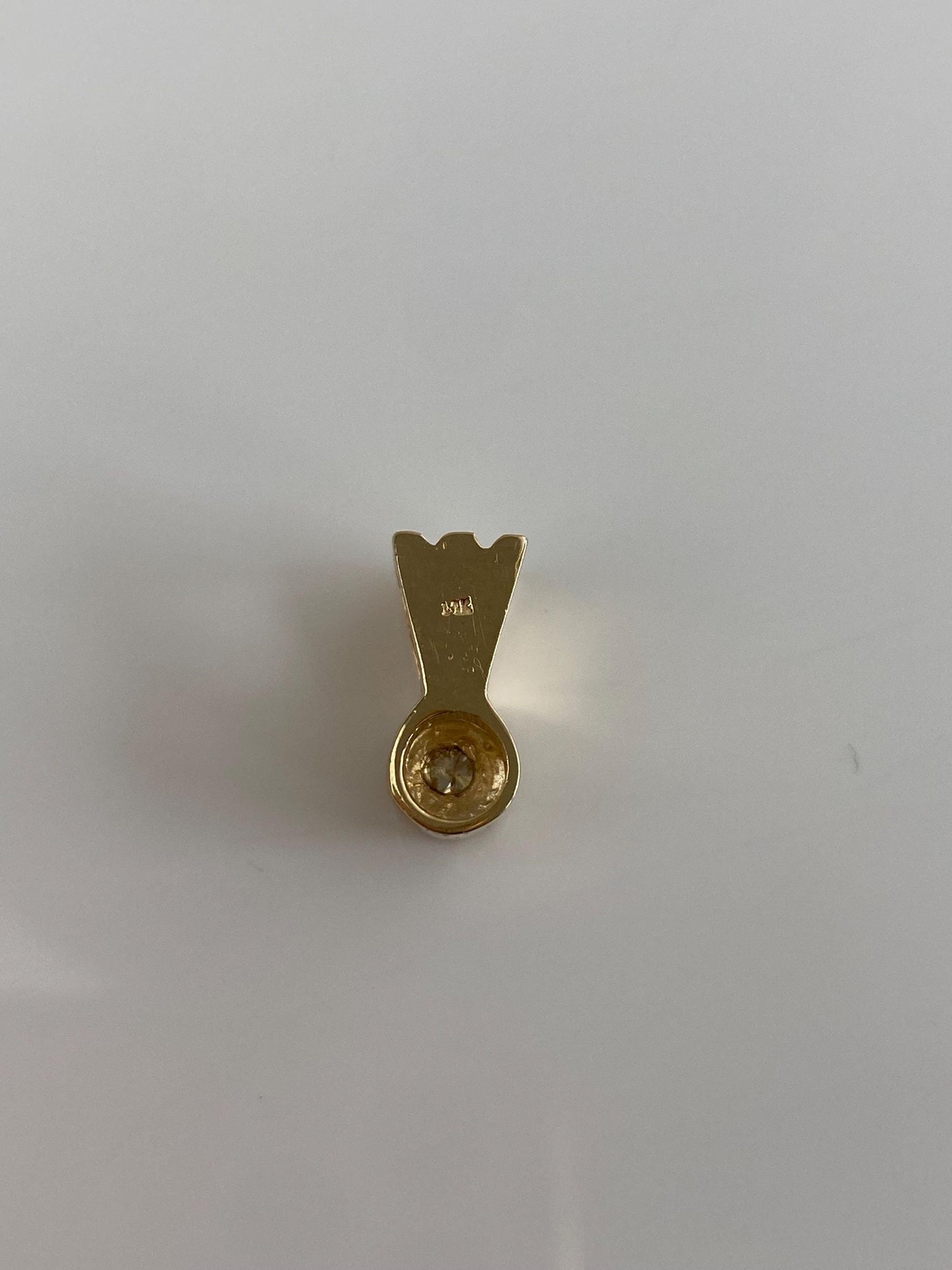 Vintage Solid 14k Yellow Gold Diamond Charm