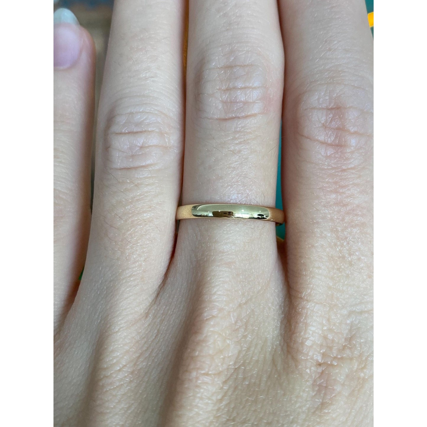 Vintage Solid 14k Yellow Gold Ring Band - Size 7.75