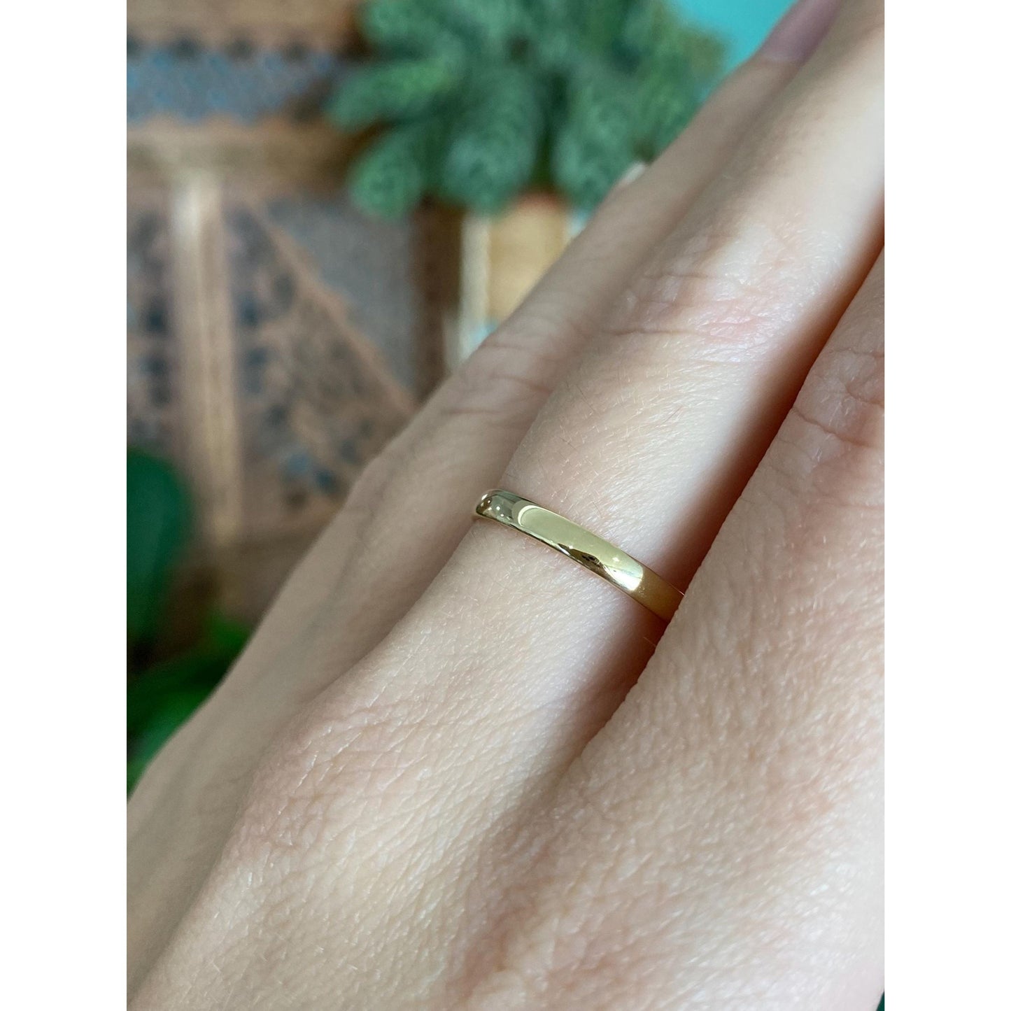 Vintage Solid 14k Yellow Gold Ring Band - Size 7.75