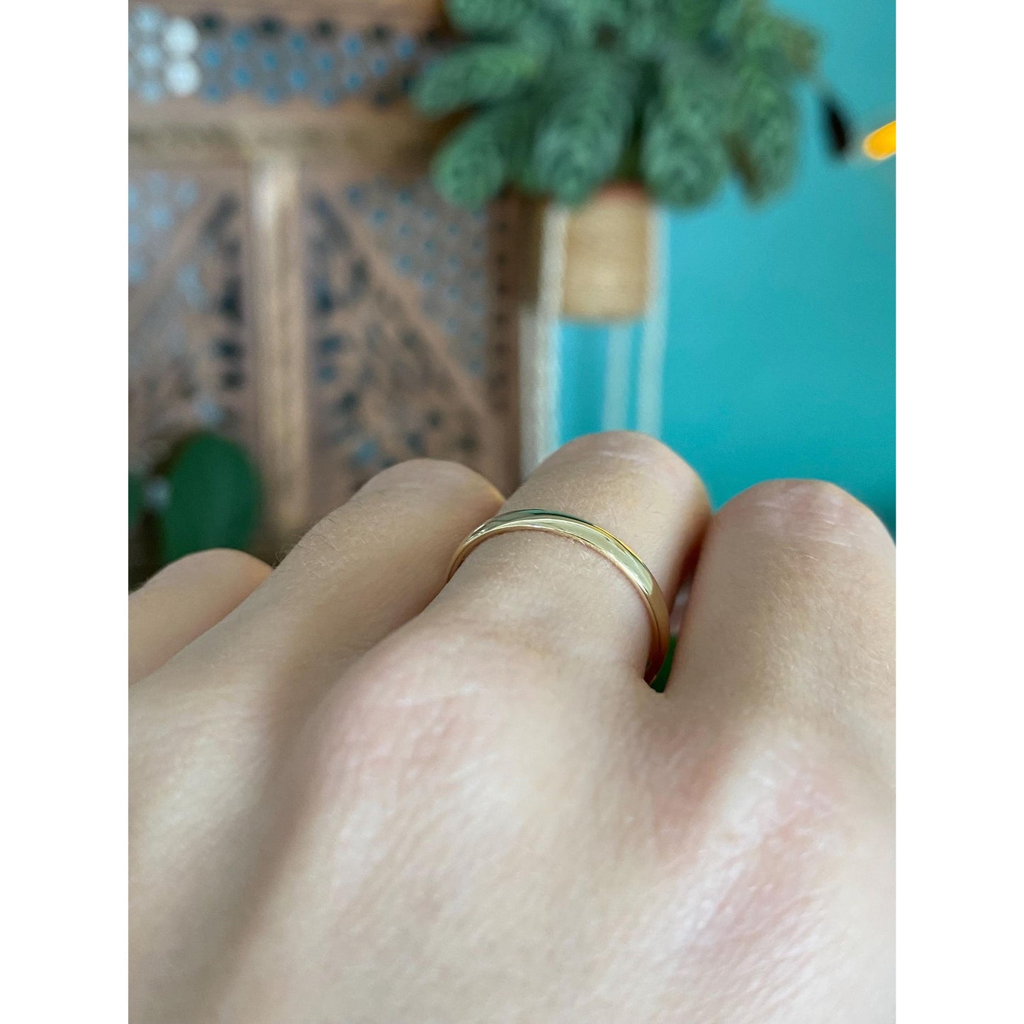 Vintage Solid 14k Yellow Gold Ring Band - Size 7.75