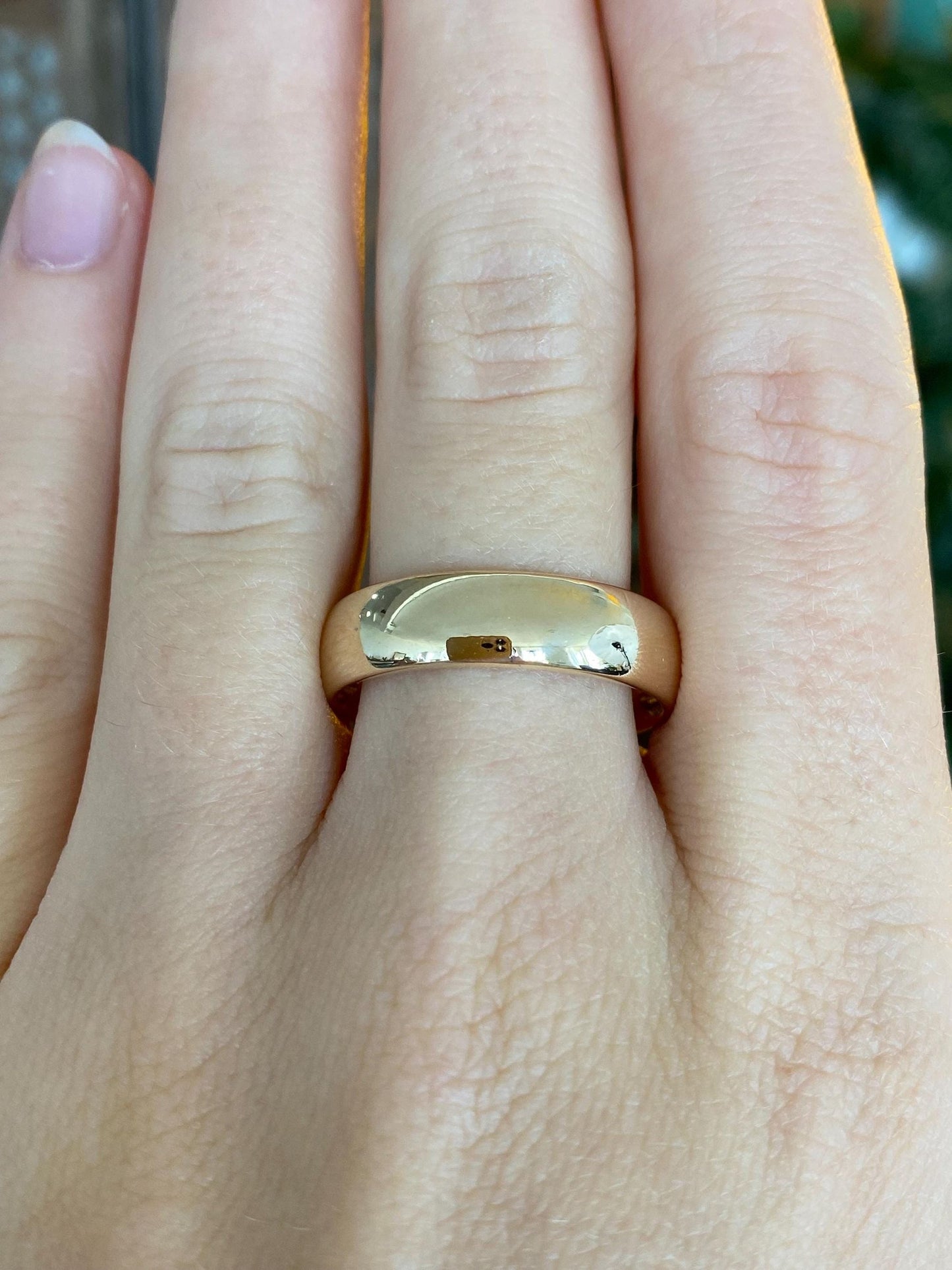 Vintage Solid 14k Yellow Gold Ring Band - Size 10.25
