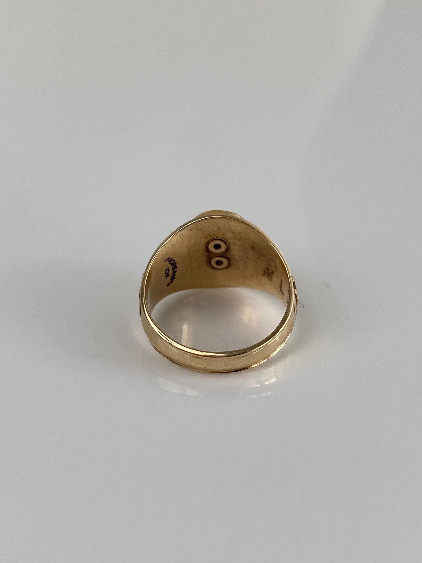 Vintage Solid 10k Yellow Gold Chicago Christian 1967 Class Ring - Size 5