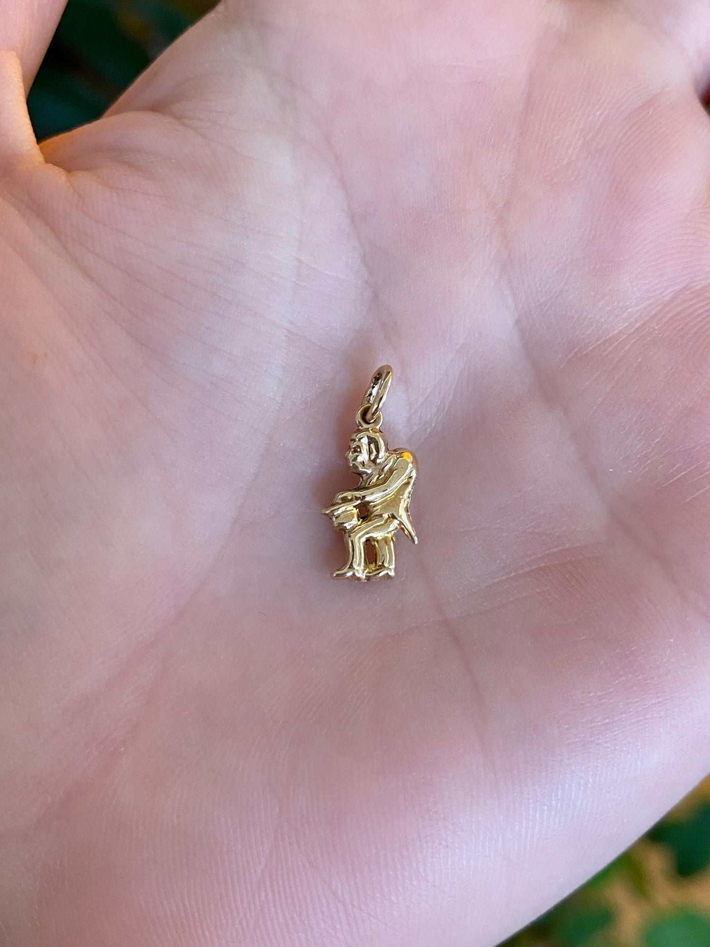 Vintage 10k Yellow Gold Man Charm