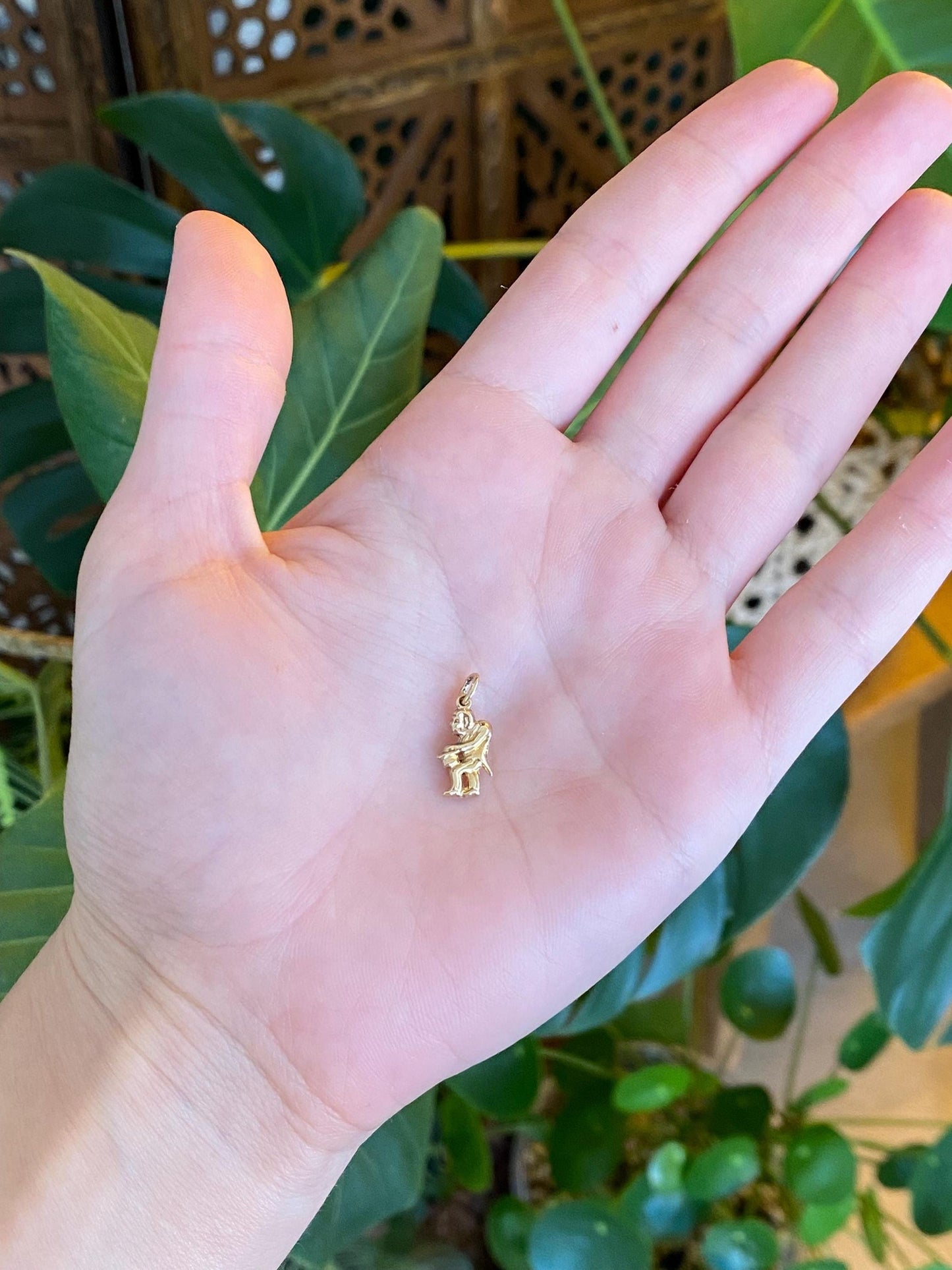 Vintage 10k Yellow Gold Man Charm
