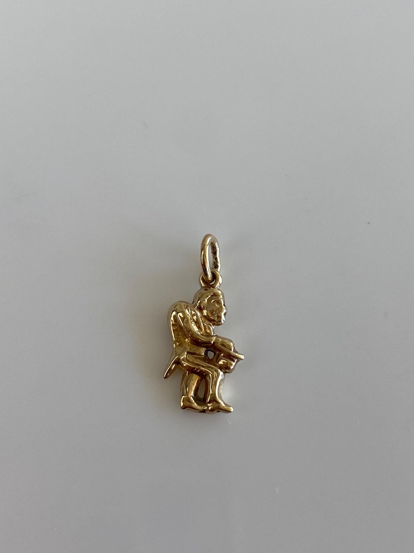 Vintage 10k Yellow Gold Man Charm