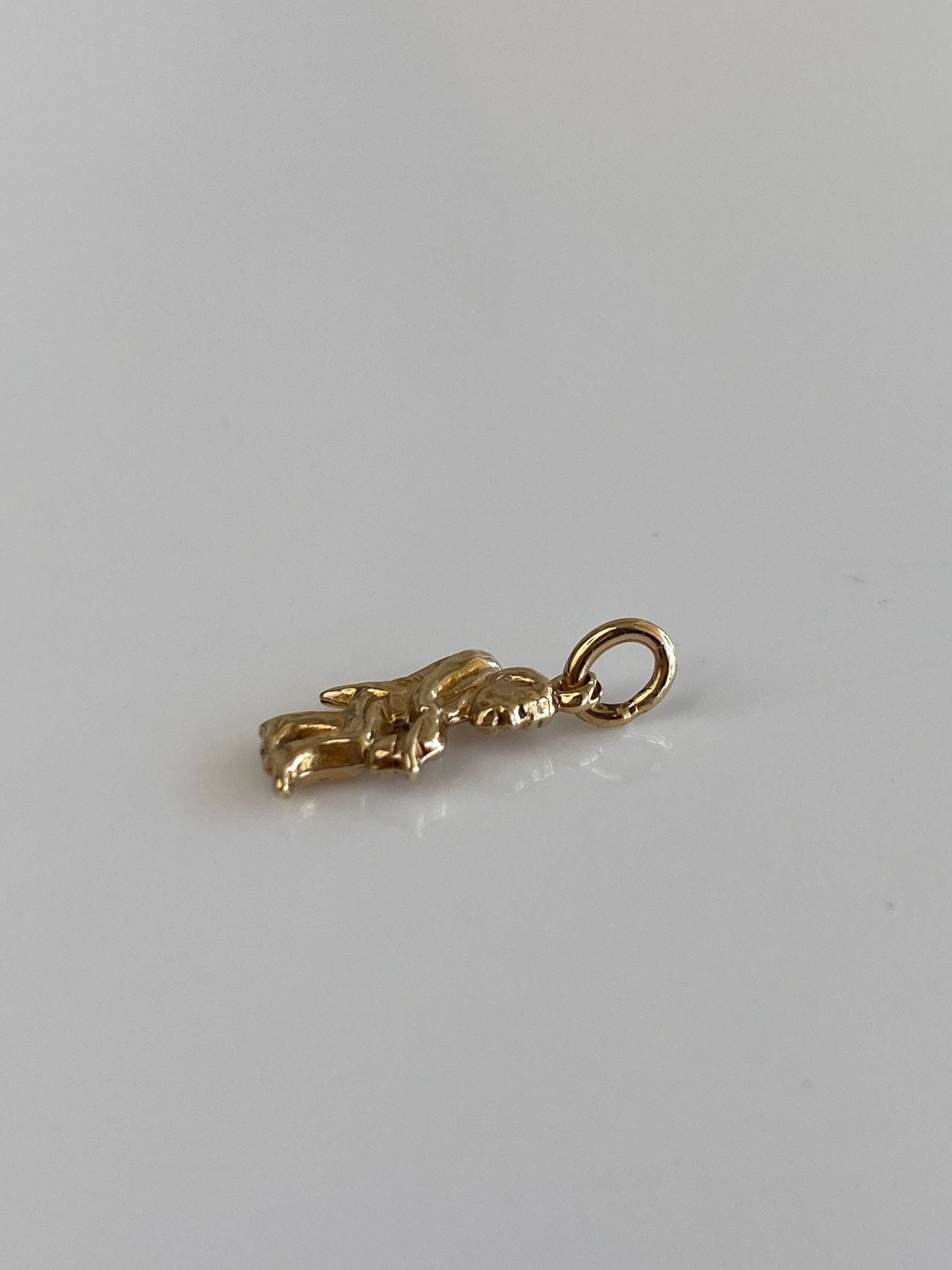 Vintage 10k Yellow Gold Man Charm