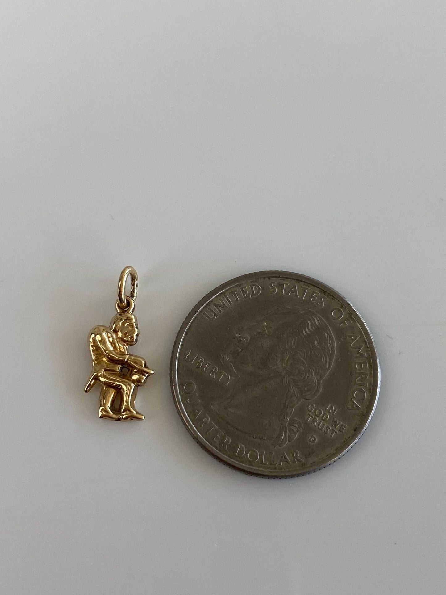 Vintage 10k Yellow Gold Man Charm