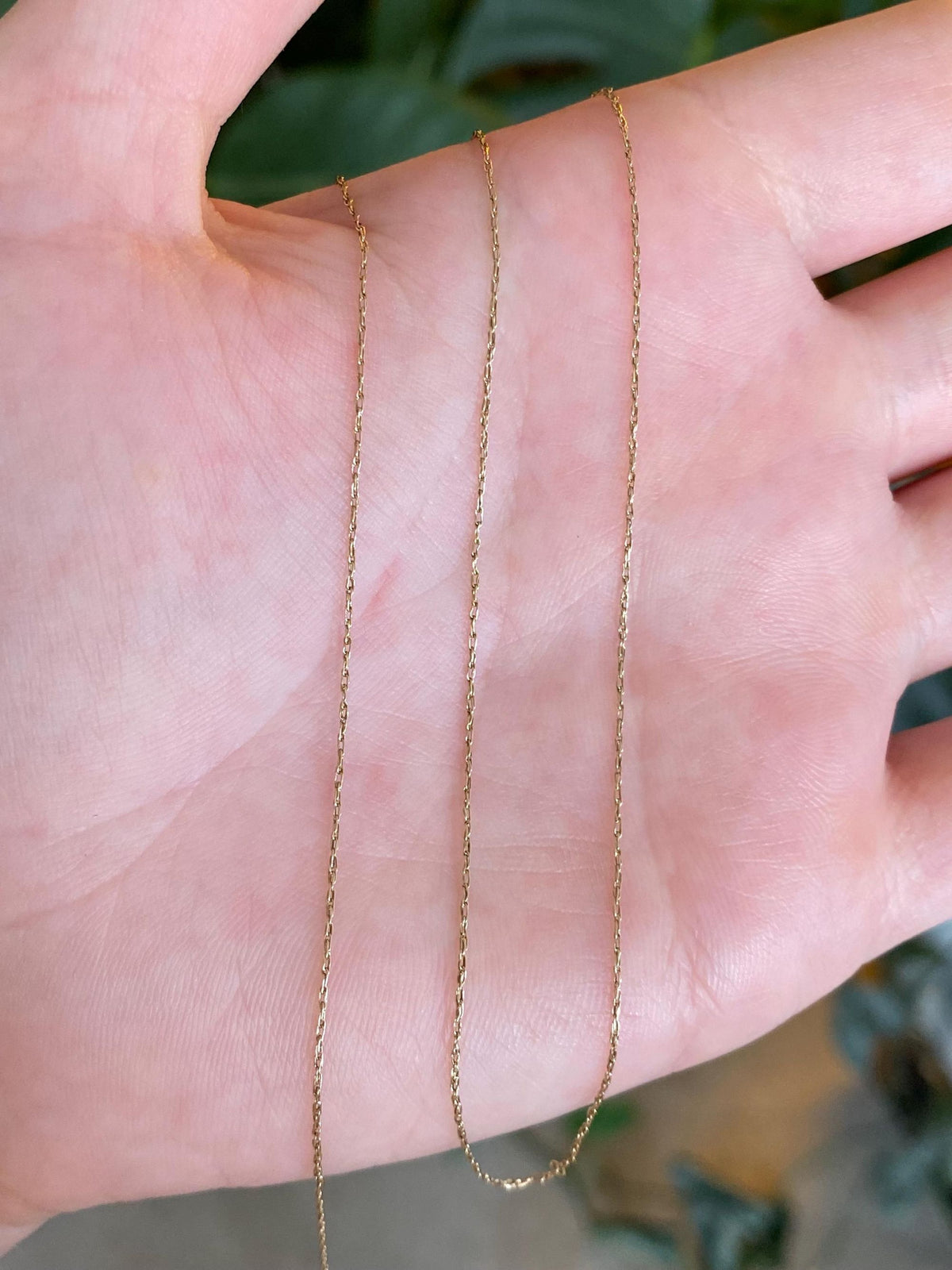 Vintage Solid 14k Yellow Gold Dainty Chain Necklace - 20.25 inches