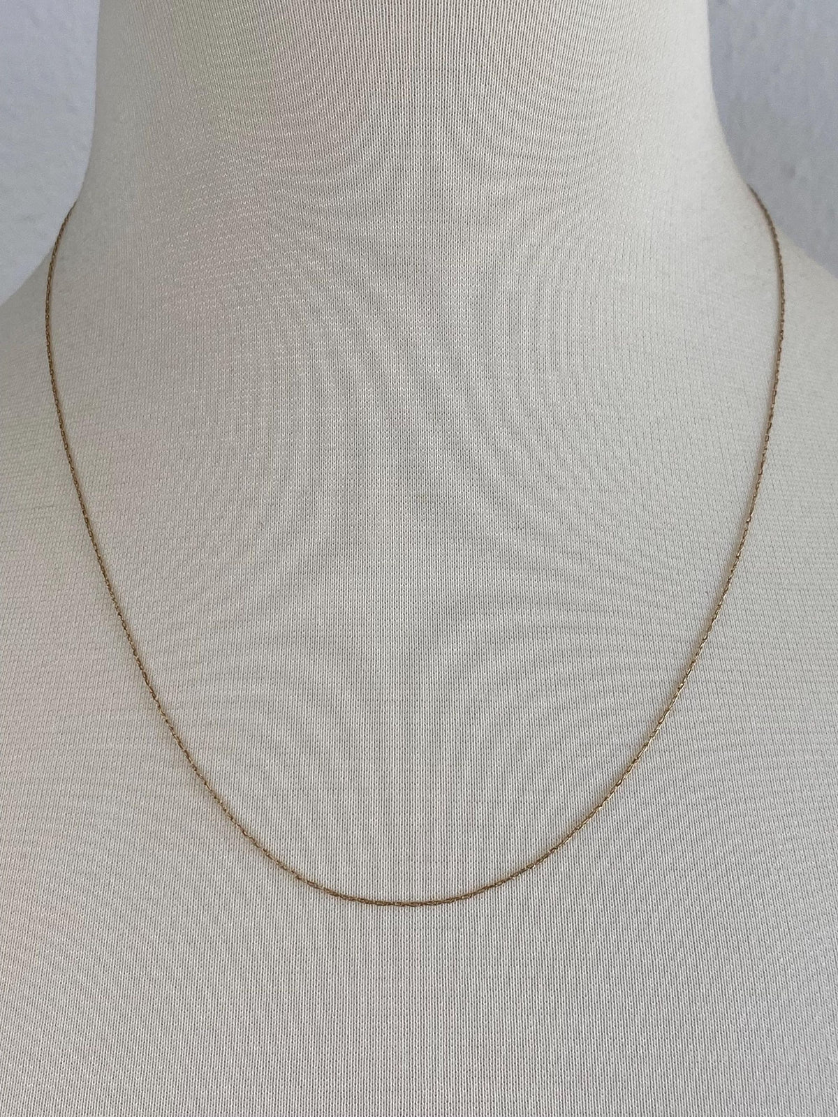 Vintage Solid 14k Yellow Gold Dainty Chain Necklace - 20.25 inches