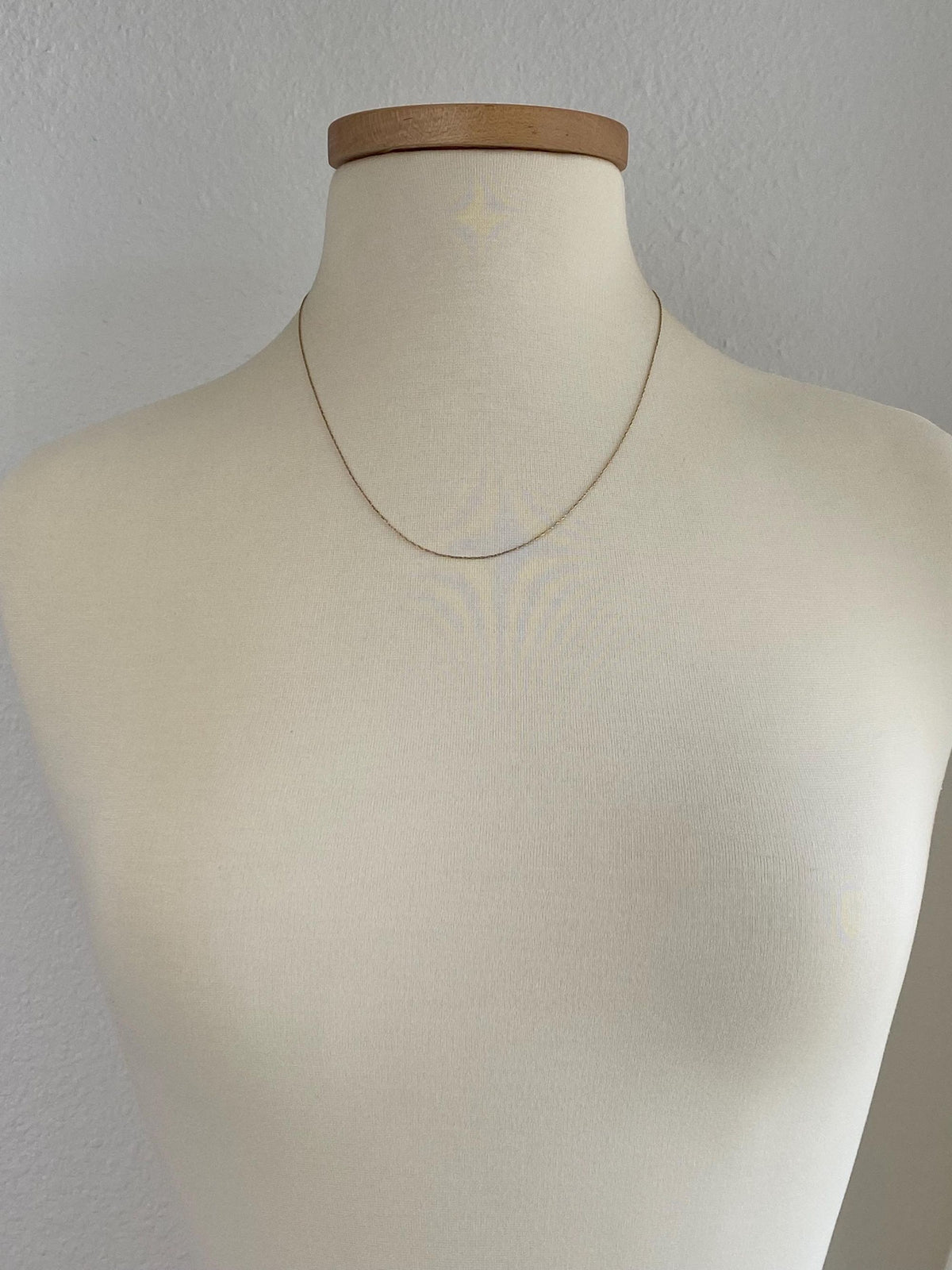 Vintage Solid 14k Yellow Gold Dainty Chain Necklace - 20.25 inches