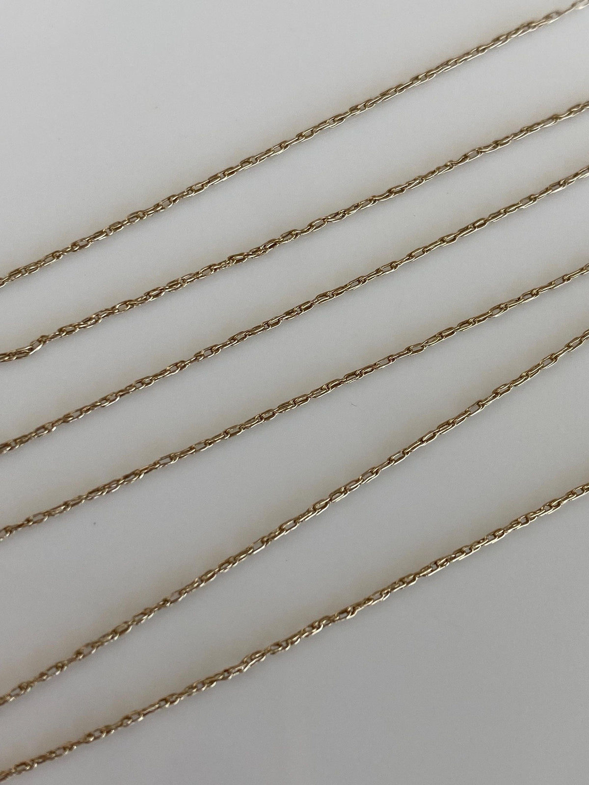 Vintage Solid 14k Yellow Gold Dainty Chain Necklace - 20.25 inches