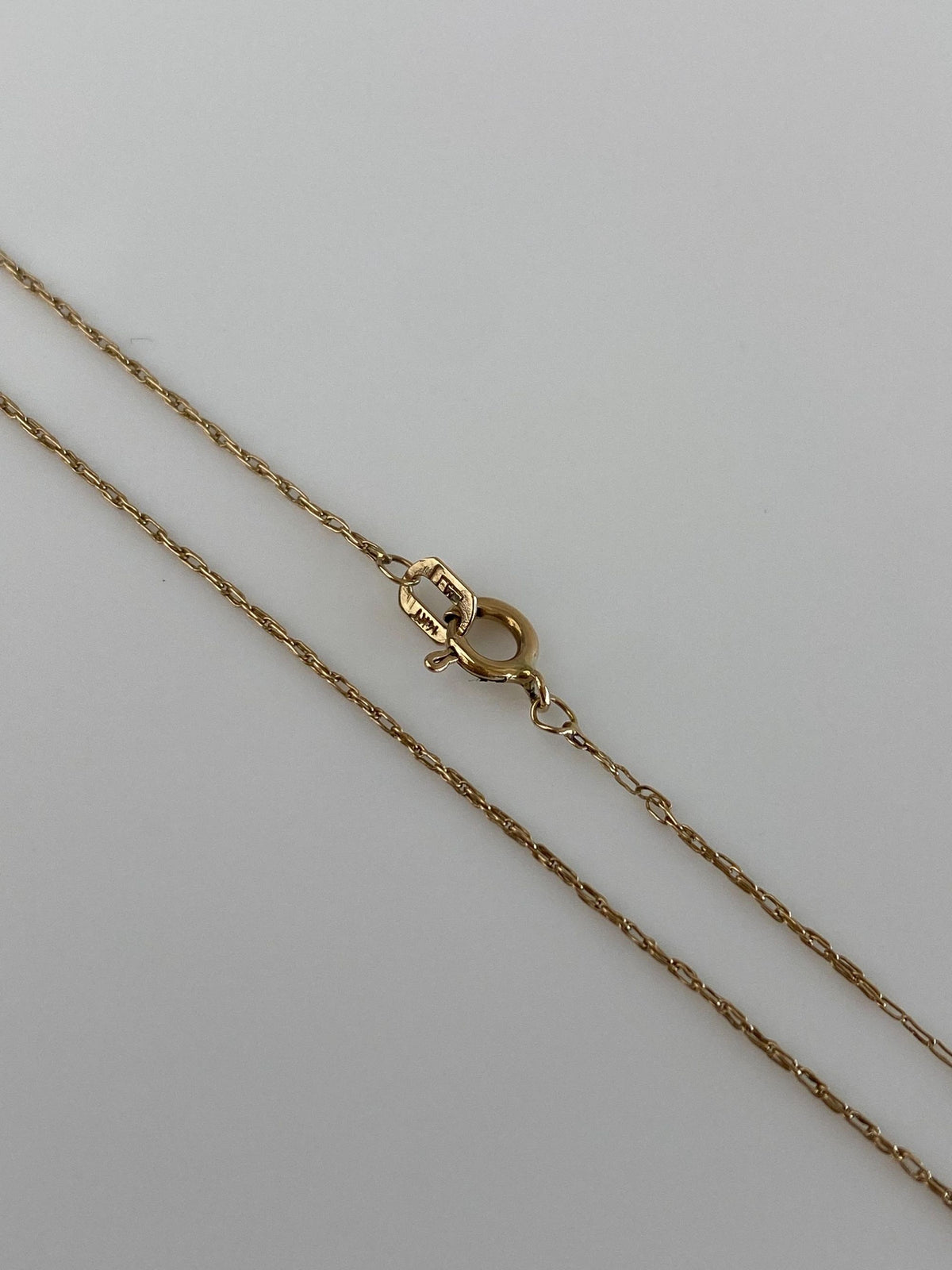 Vintage Solid 14k Yellow Gold Dainty Chain Necklace - 20.25 inches