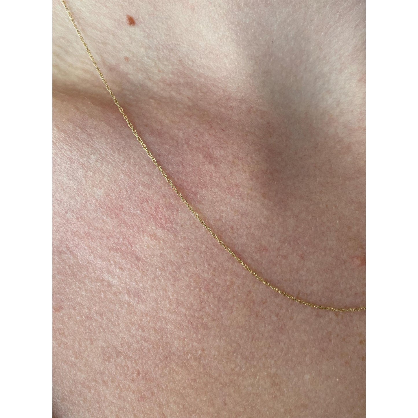 Vintage Solid 10k Yellow Gold Dainty Chain Necklace - 18 inches