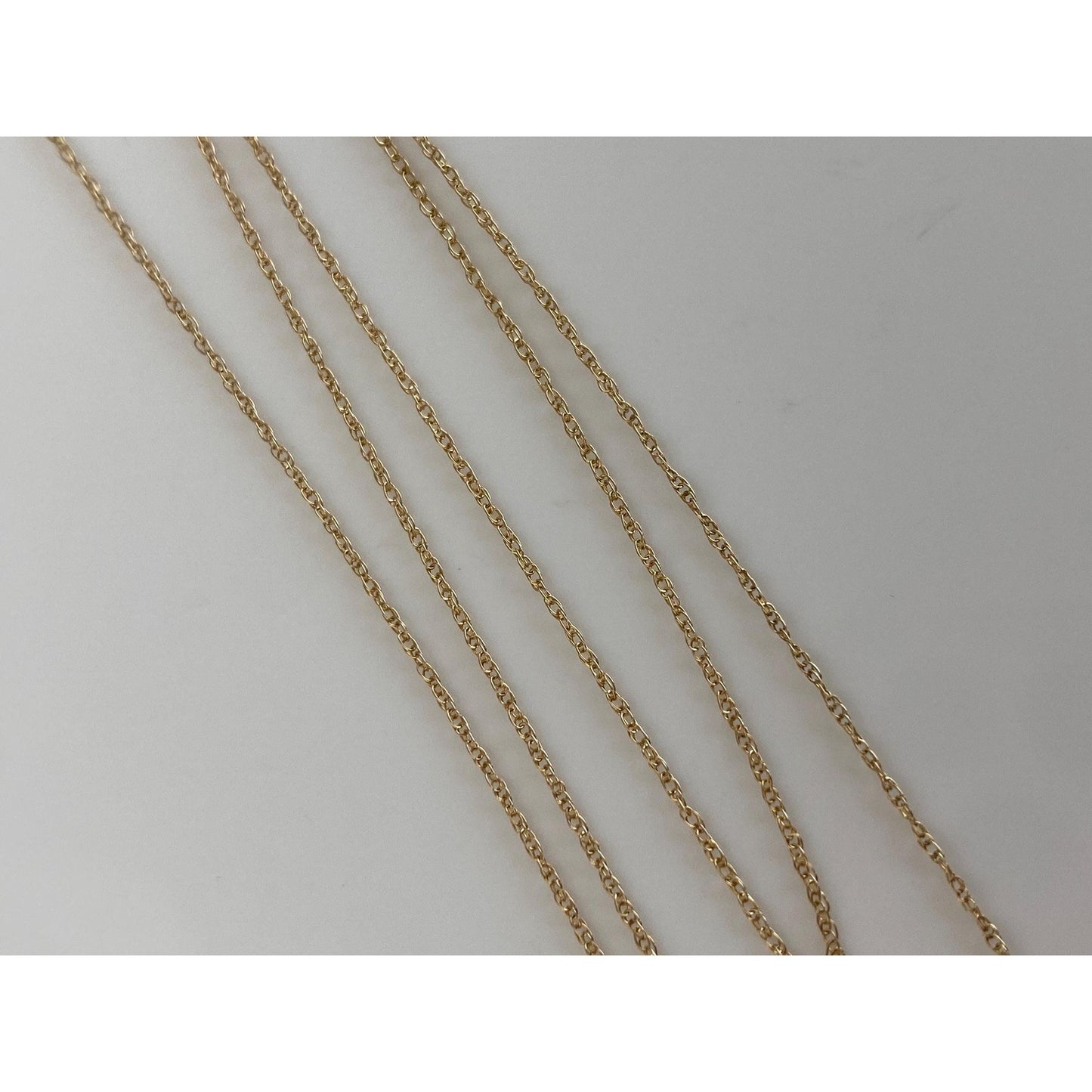 Vintage Solid 10k Yellow Gold Dainty Chain Necklace - 18 inches