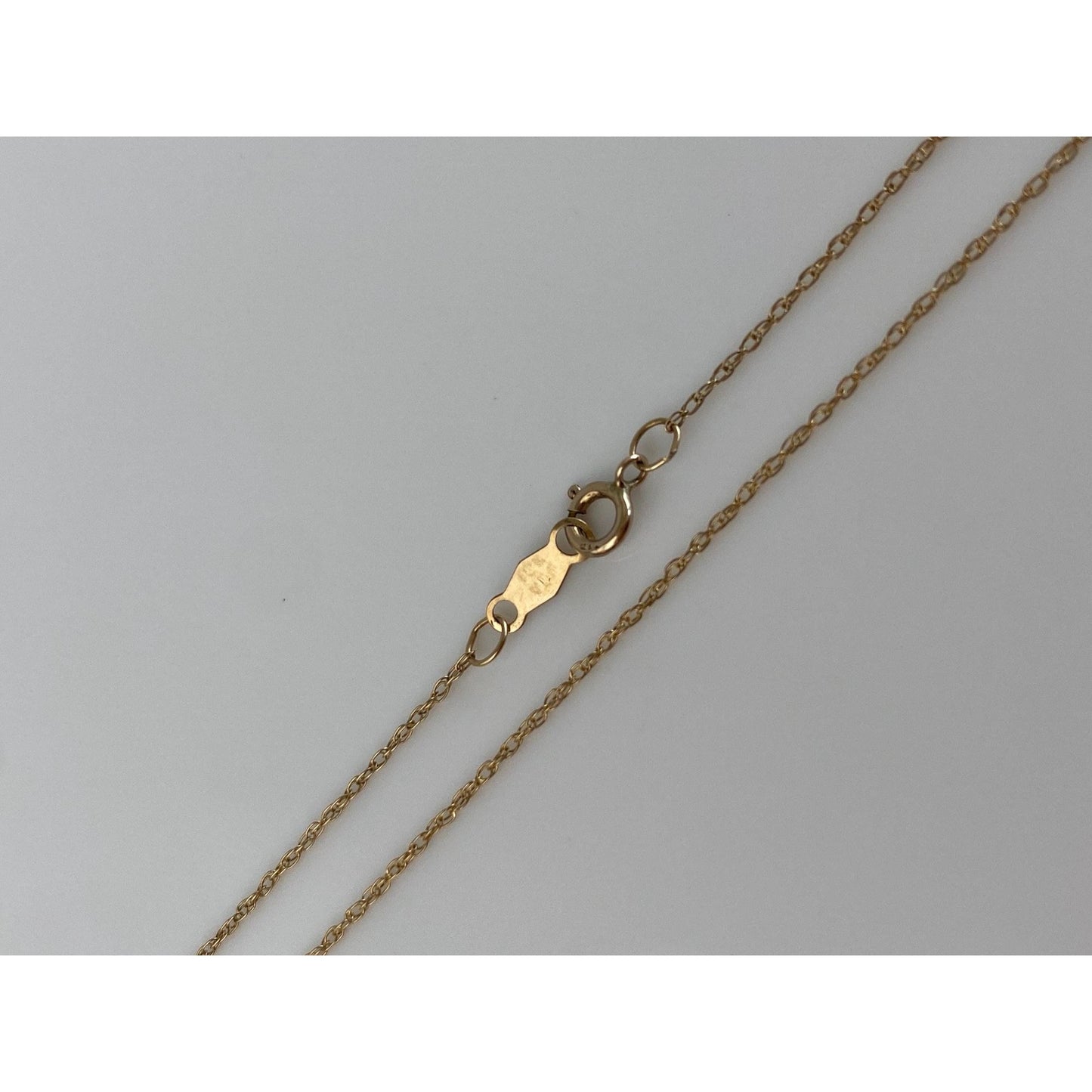 Vintage Solid 10k Yellow Gold Dainty Chain Necklace - 18 inches