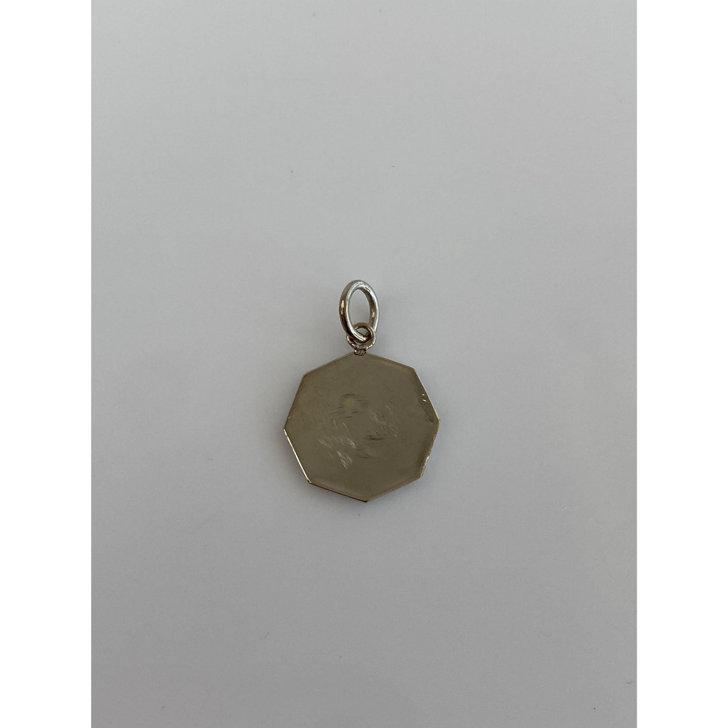 Solid 14k White Gold Black Enamel Cufflink Conversion Charm