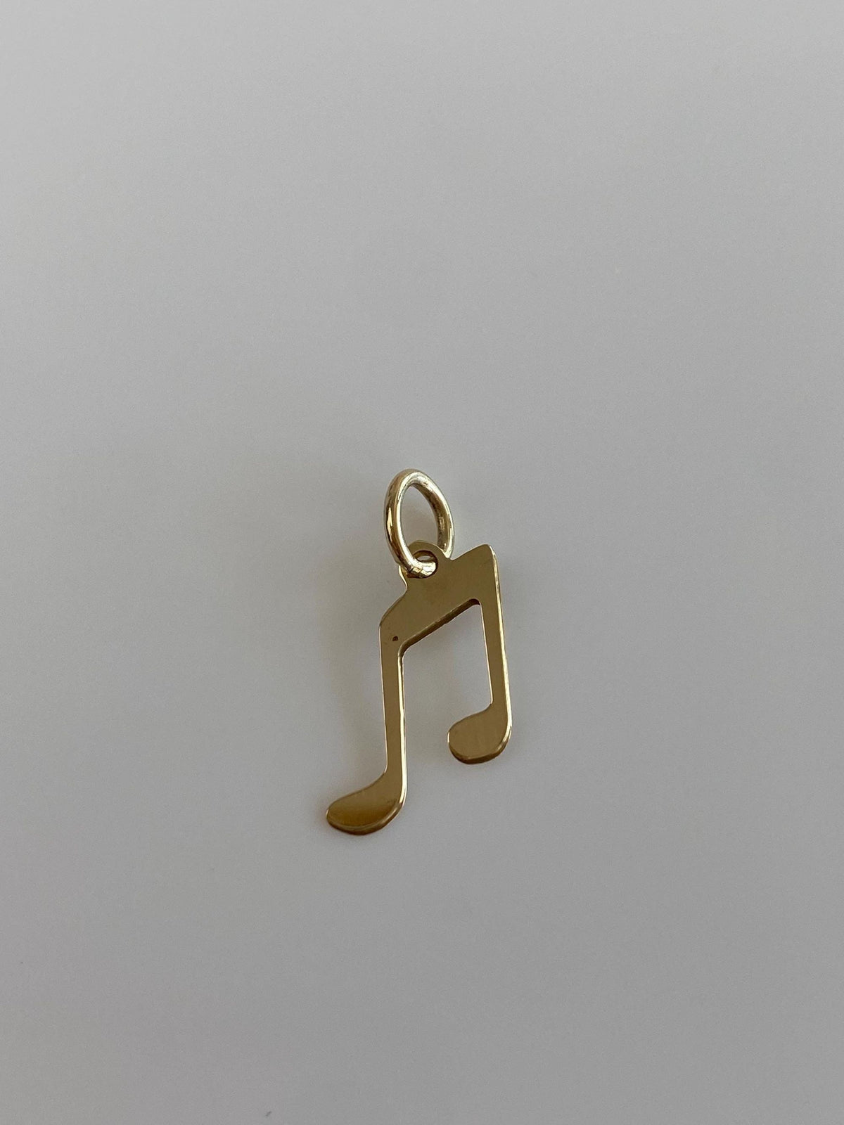 Vintage Solid 14k Yellow Gold Music Symbol Charm