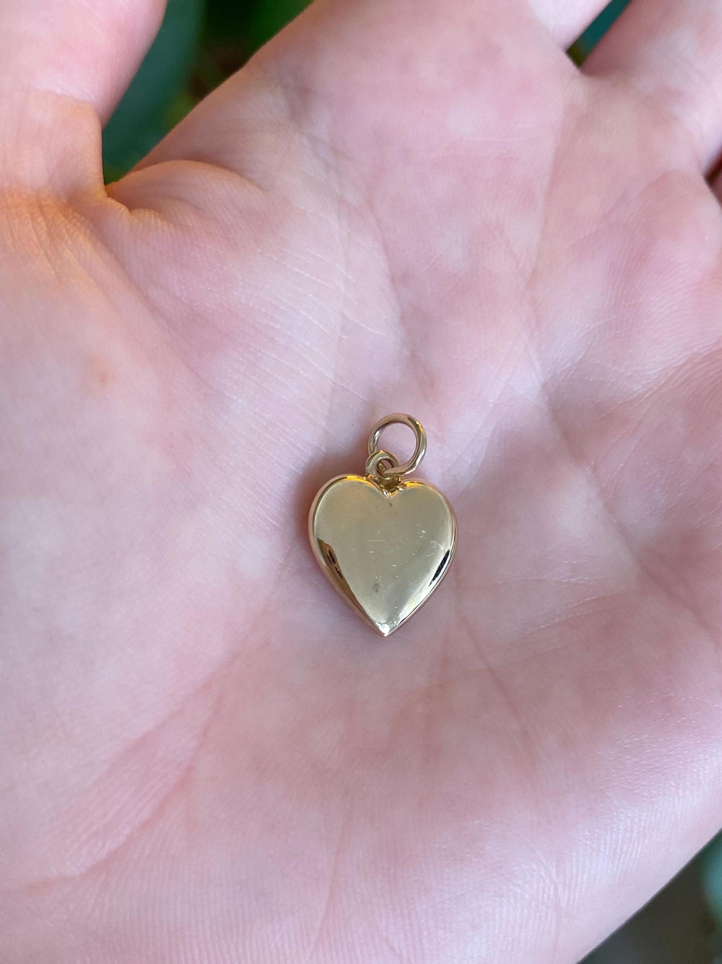 Vintage 10k Yellow Gold Puffy Heart Charm