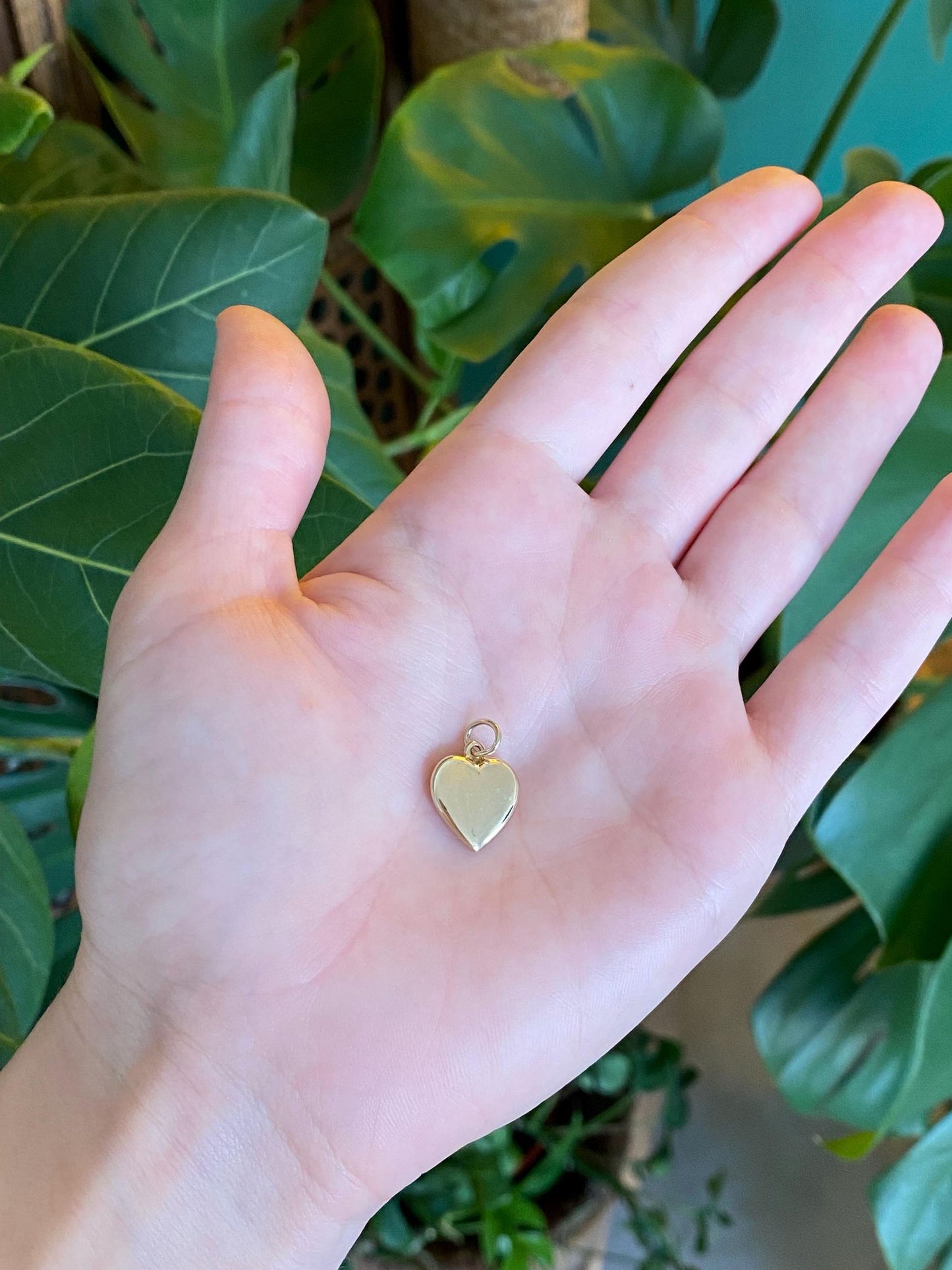 Vintage 10k Yellow Gold Puffy Heart Charm