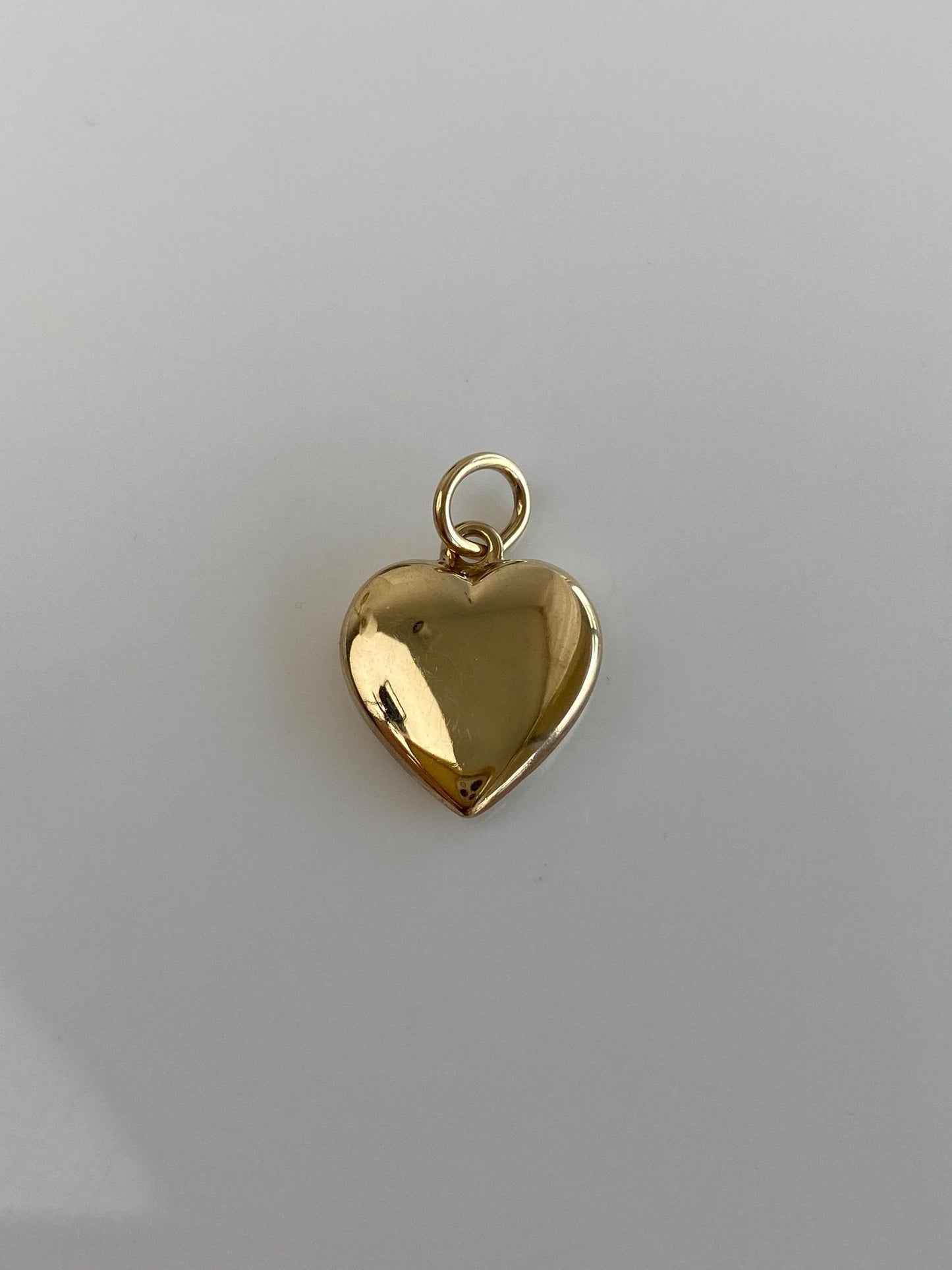 Vintage 10k Yellow Gold Puffy Heart Charm