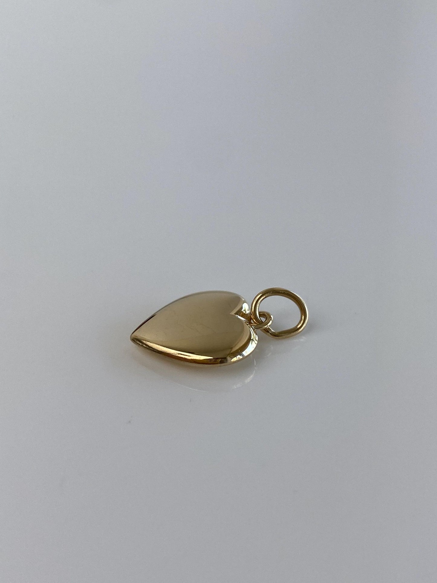 Vintage 10k Yellow Gold Puffy Heart Charm