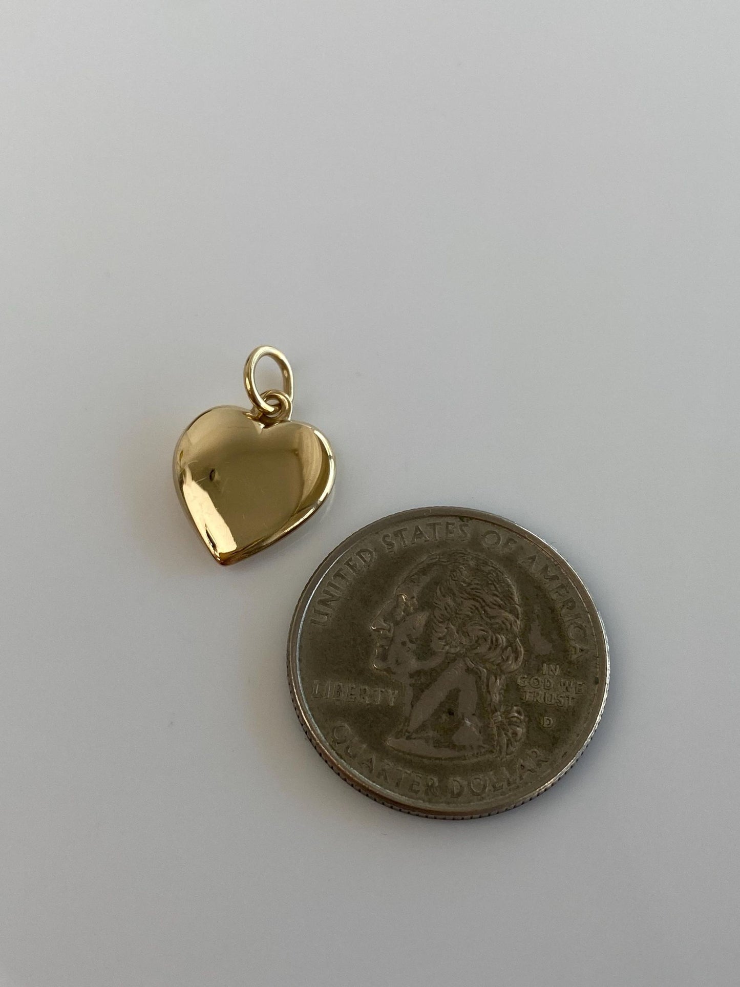 Vintage 10k Yellow Gold Puffy Heart Charm