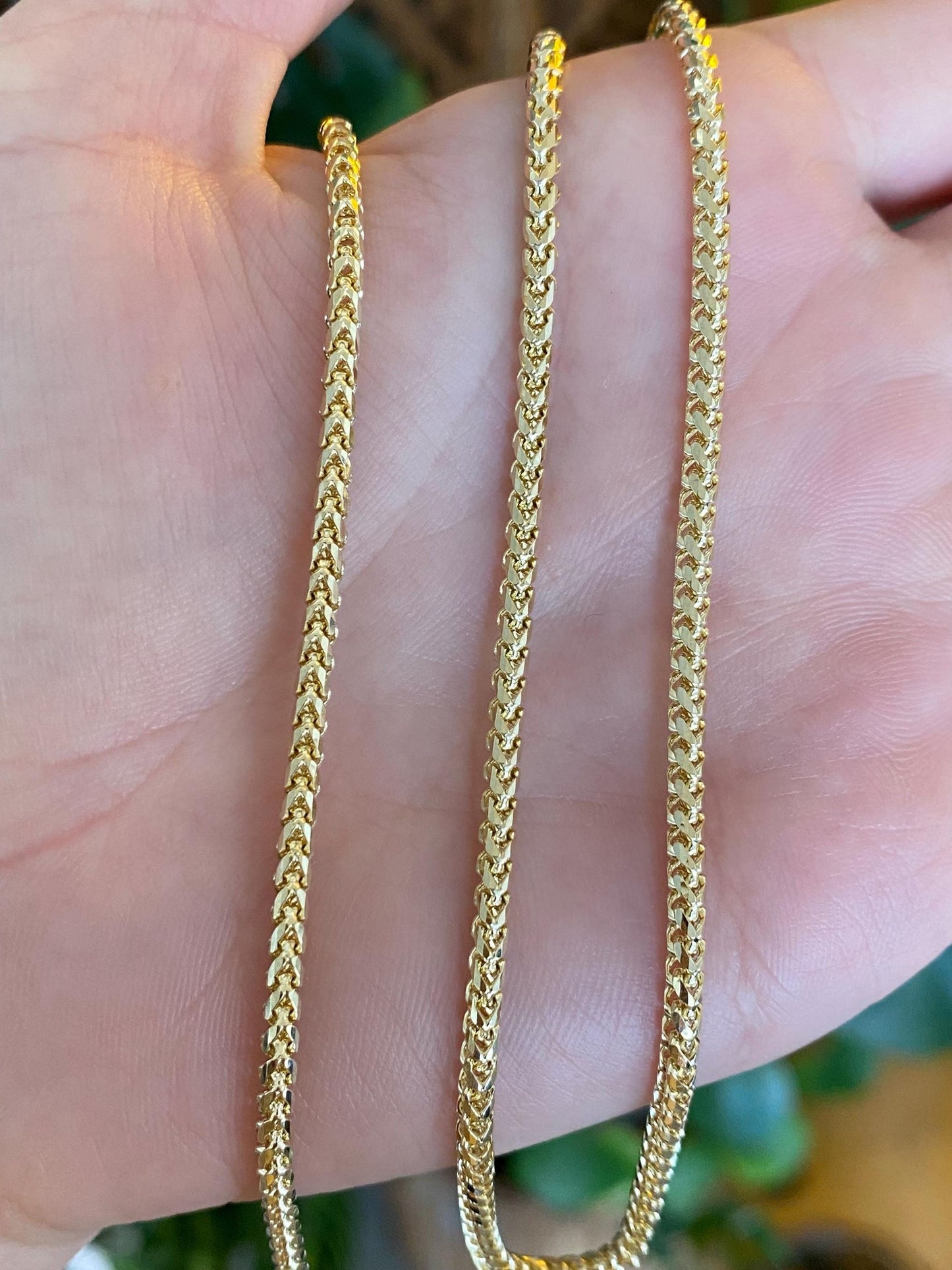 Vintage Solid 14k Yellow Gold Fancy Chain Necklace - 20 inches