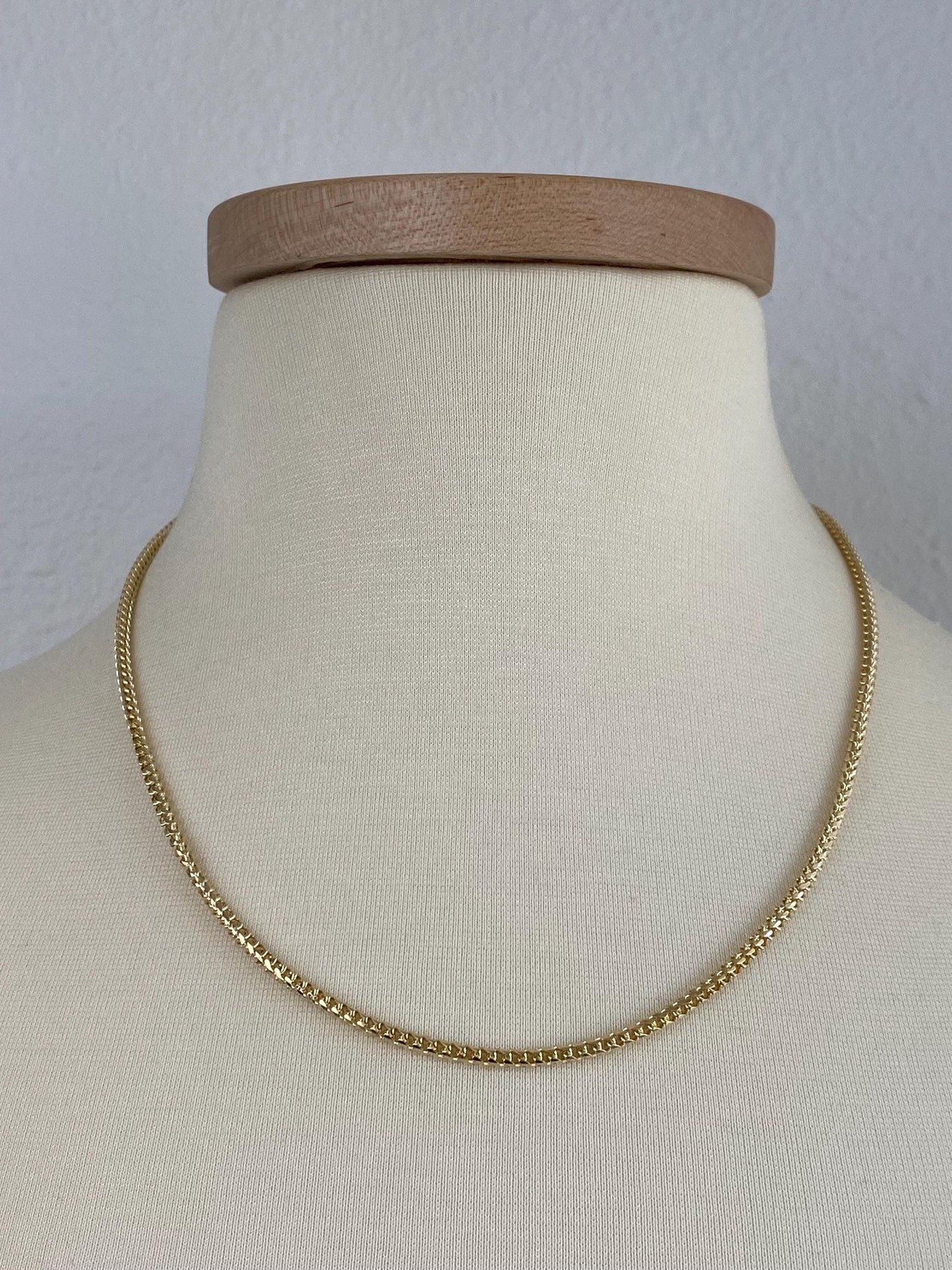 Vintage Solid 14k Yellow Gold Fancy Chain Necklace - 20 inches