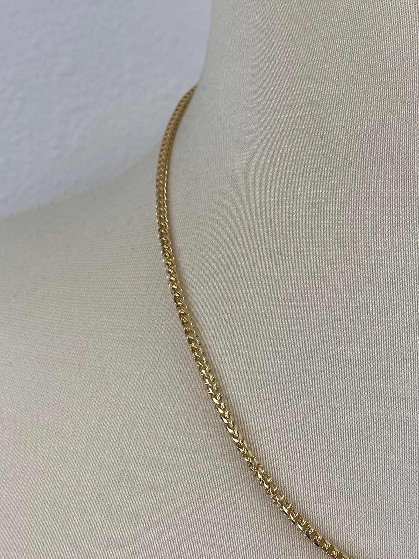 Vintage Solid 14k Yellow Gold Fancy Chain Necklace - 20 inches