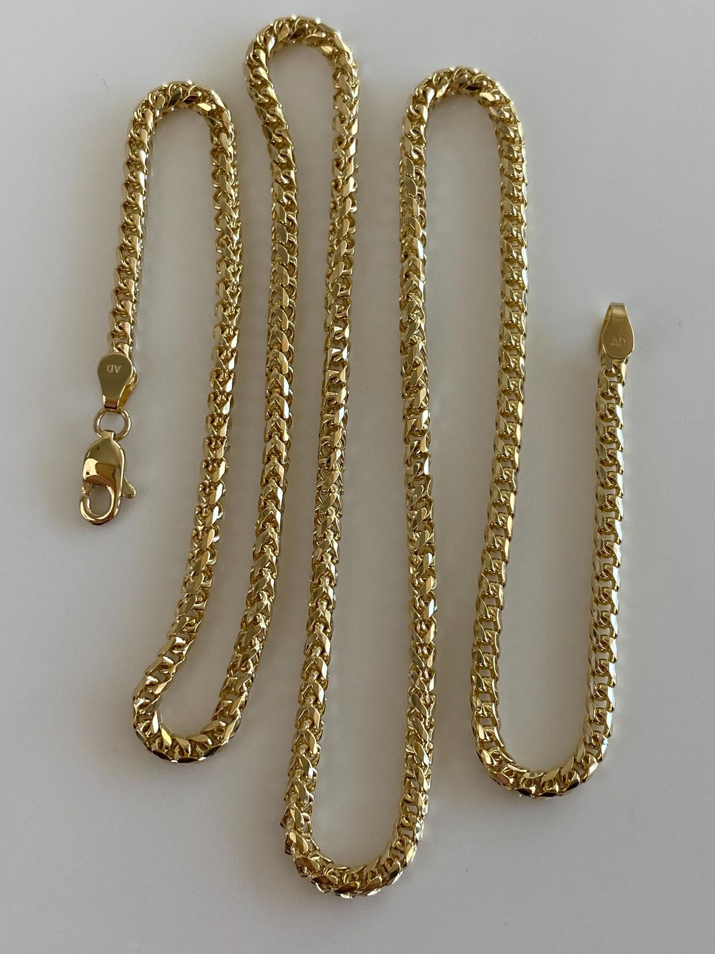 Vintage Solid 14k Yellow Gold Fancy Chain Necklace - 20 inches